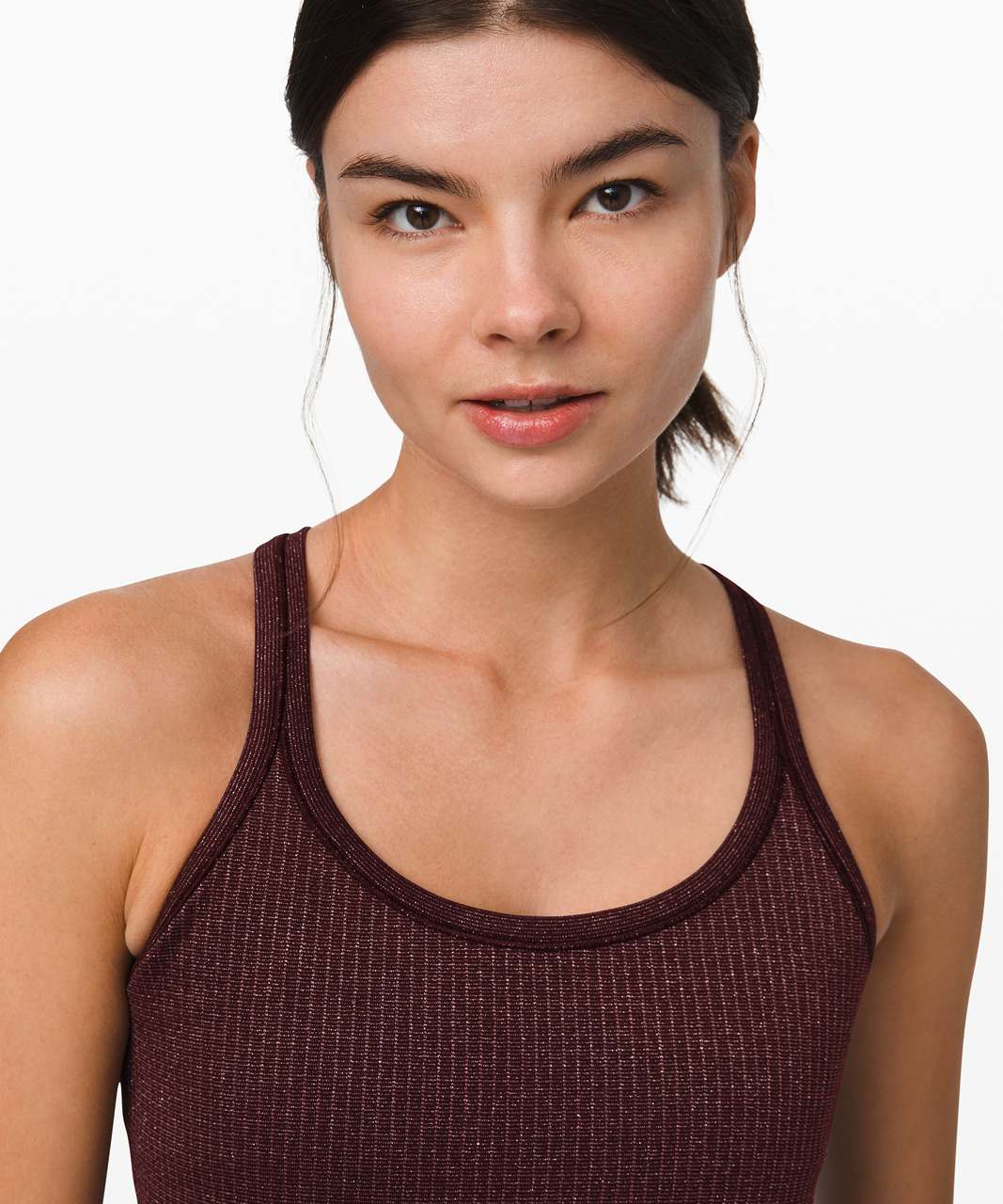 Lululemon Ebb To Street Tank *Shine - Garnet / Silver