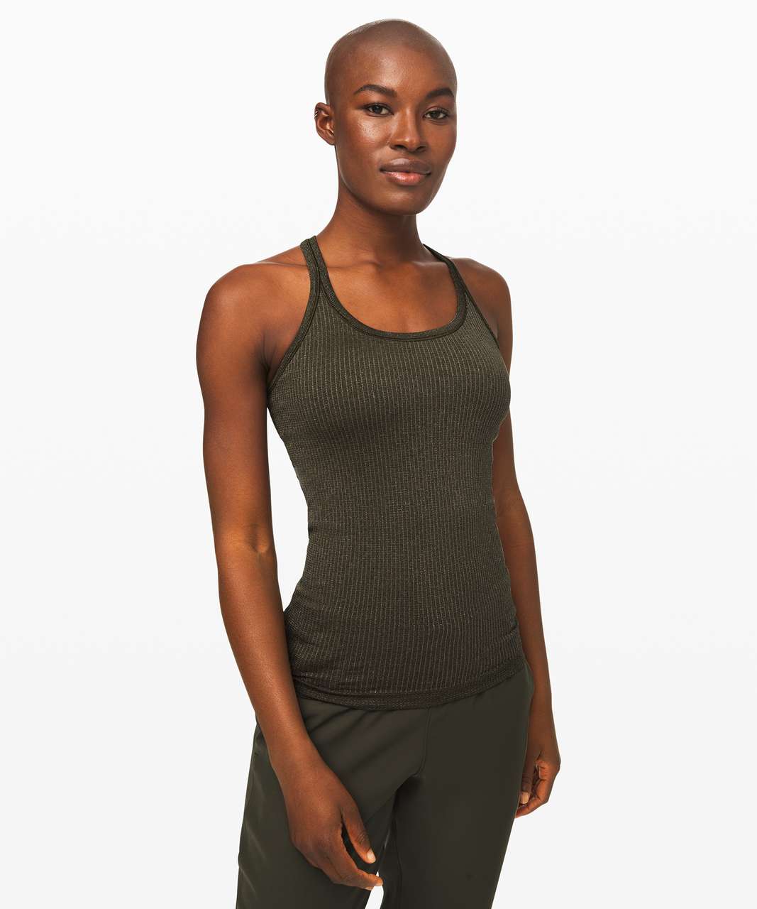 Lululemon Ebb To Street Tank *Shine - Dark Olive / Silver - lulu fanatics