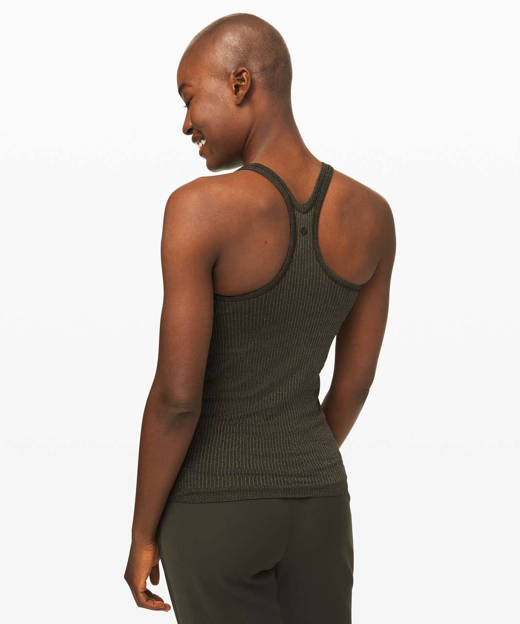 Lululemon Ebb To Street Tank *Shine - Dark Olive / Silver - lulu fanatics