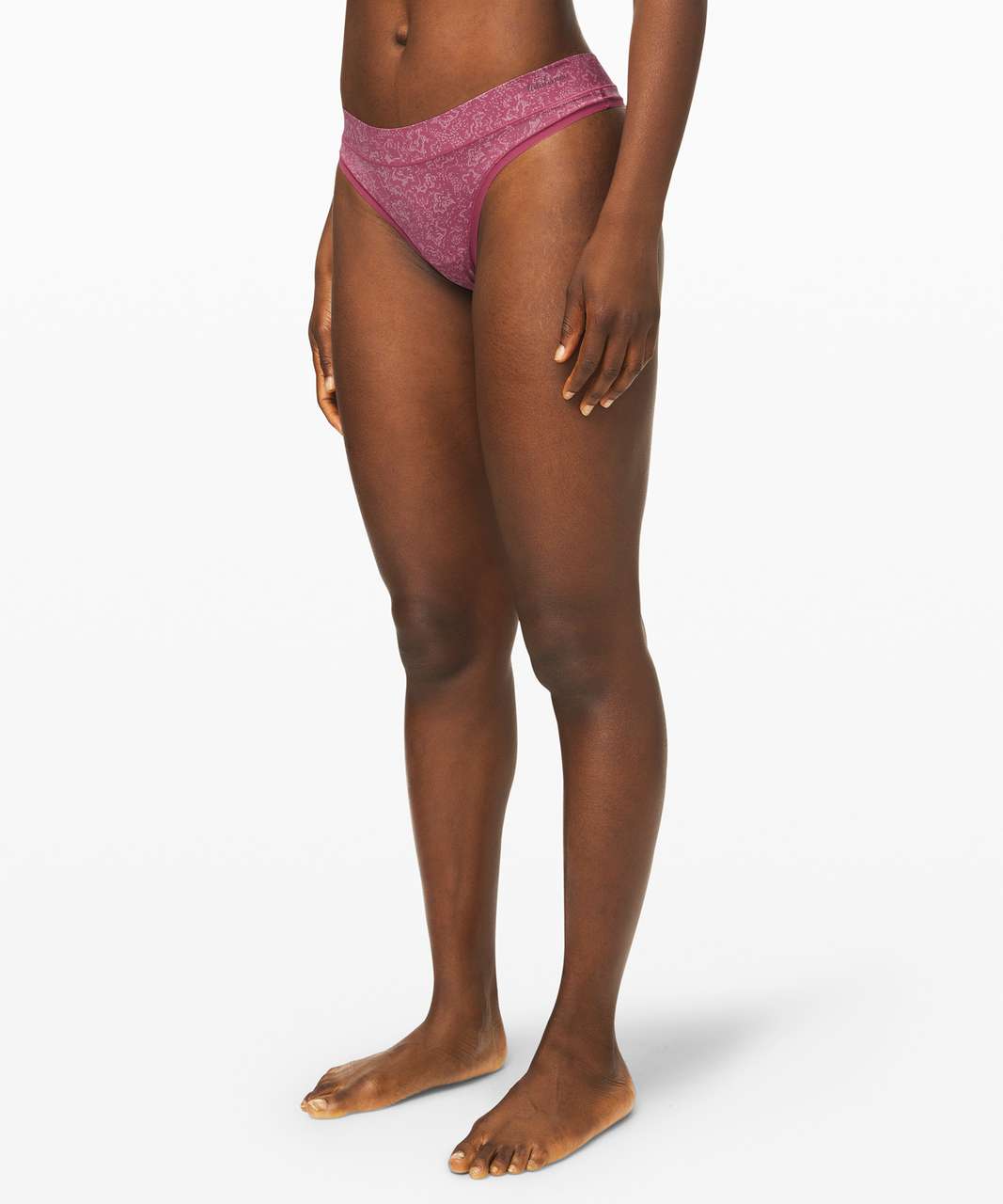 Lululemon UnderEase Mid-Rise Thong Underwear - Pink Taupe - lulu