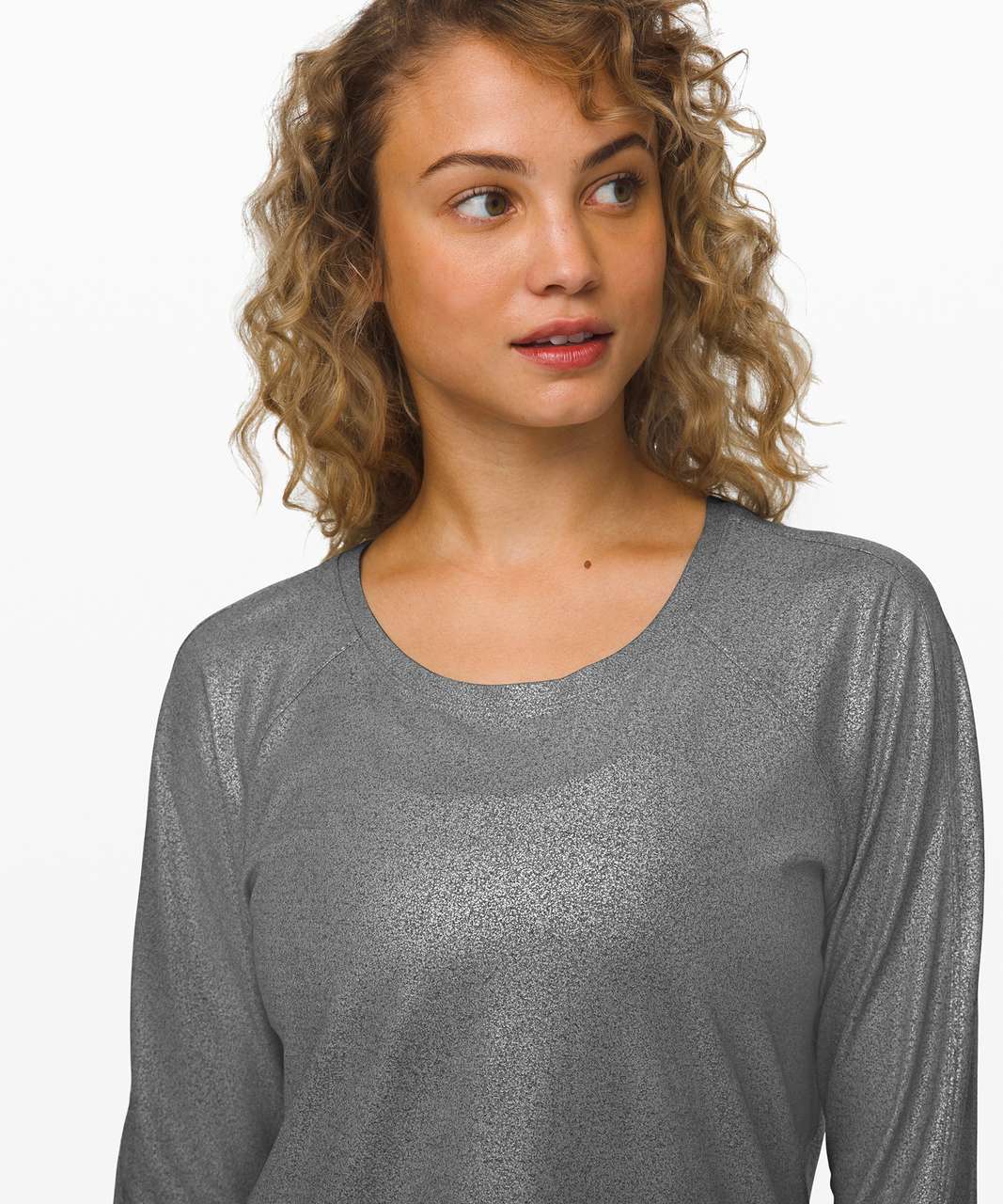 Lululemon Emerald Long Sleeve - Heathered Medium Grey - lulu fanatics