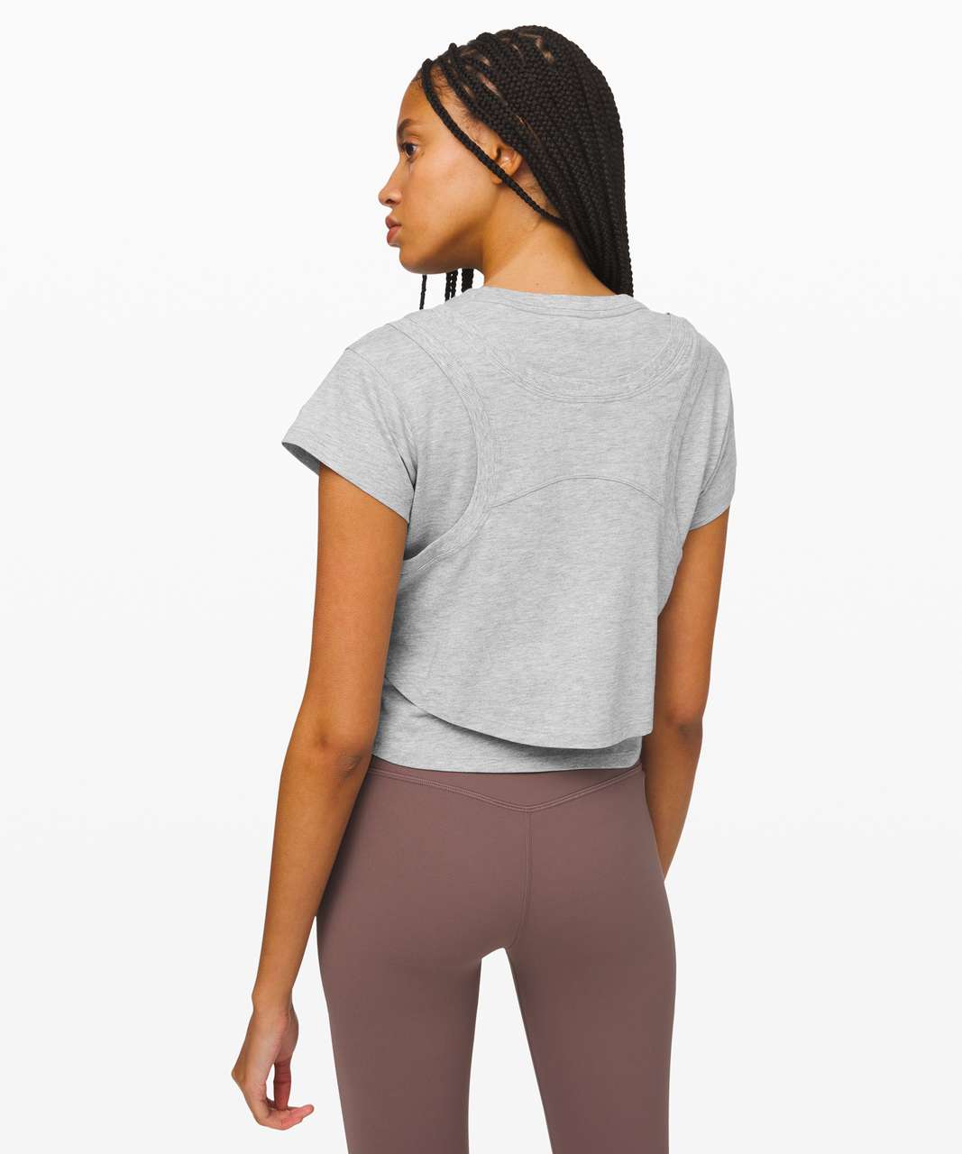 Lululemon On Track Short Sleeve - Heathered Core Light Grey - lulu fanatics