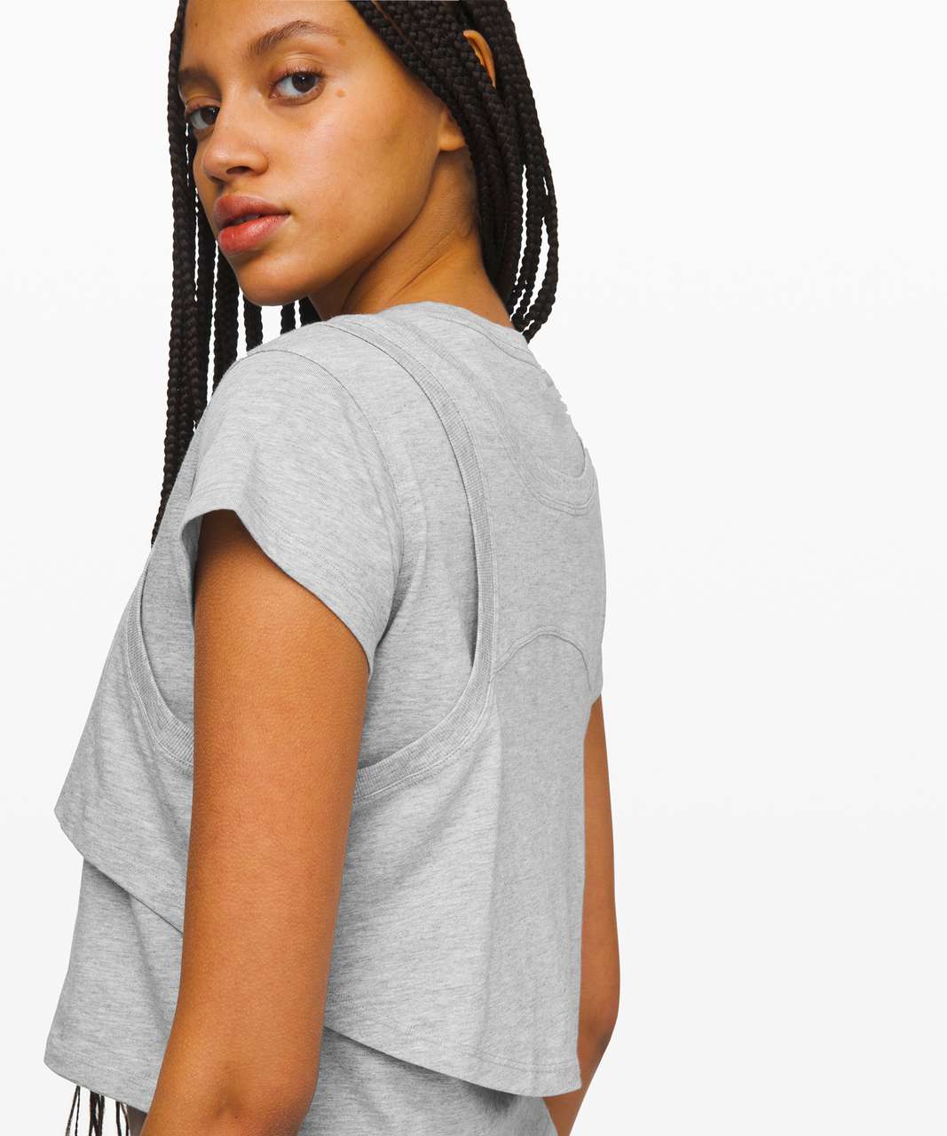 Lululemon On Track Short Sleeve - Heathered Core Light Grey