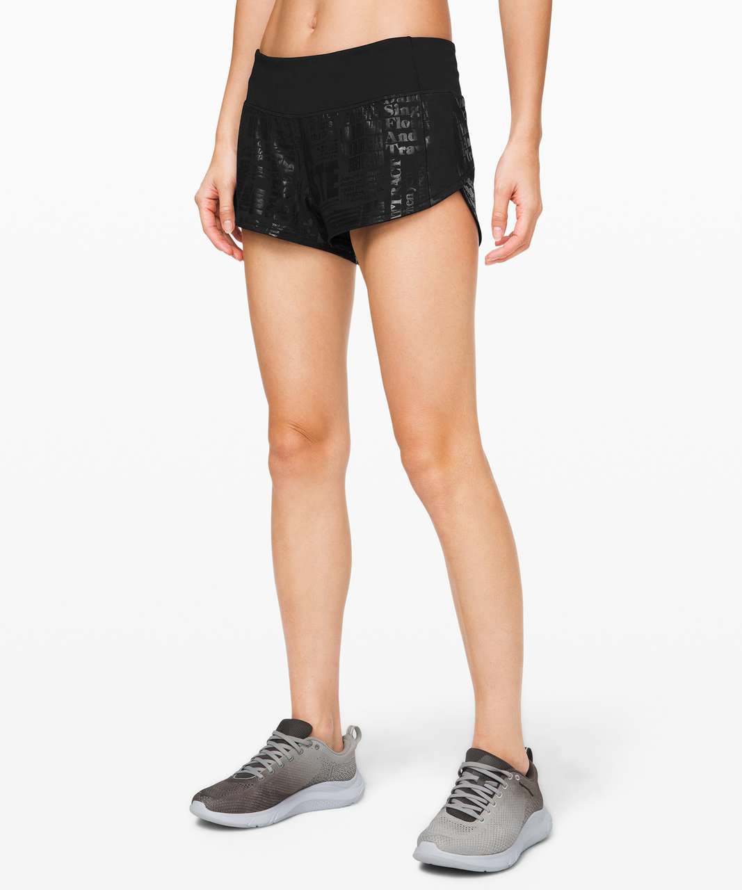 Lululemon Speed Up Short *2.5" Manifesto - 20YR Manifesto Foil Black Black / Black