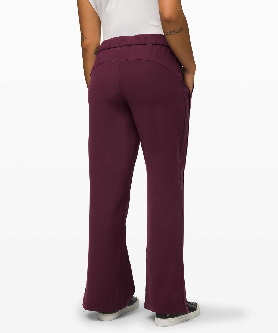 Lululemon Leggings Jogging Pants Women Female Dark Adobe Burgundy