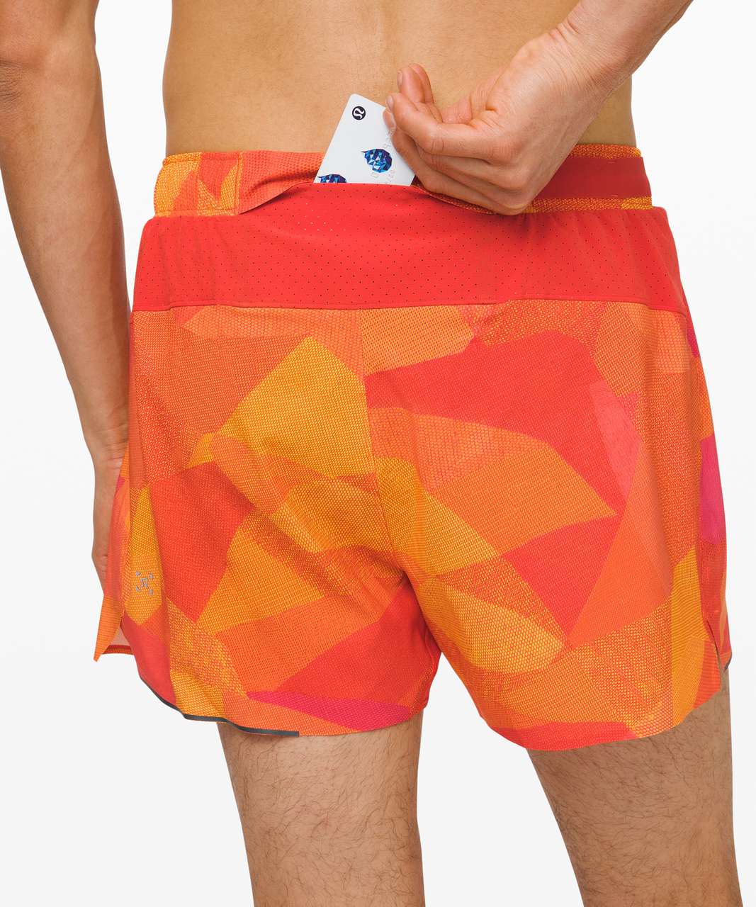 Lululemon Surge Short 4" *Liner - Mesh Mash Orange Multi