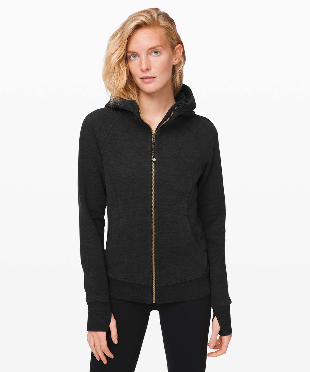 Lululemon Scuba Hoodie *Light Cotton Fleece - Heathered Core Black