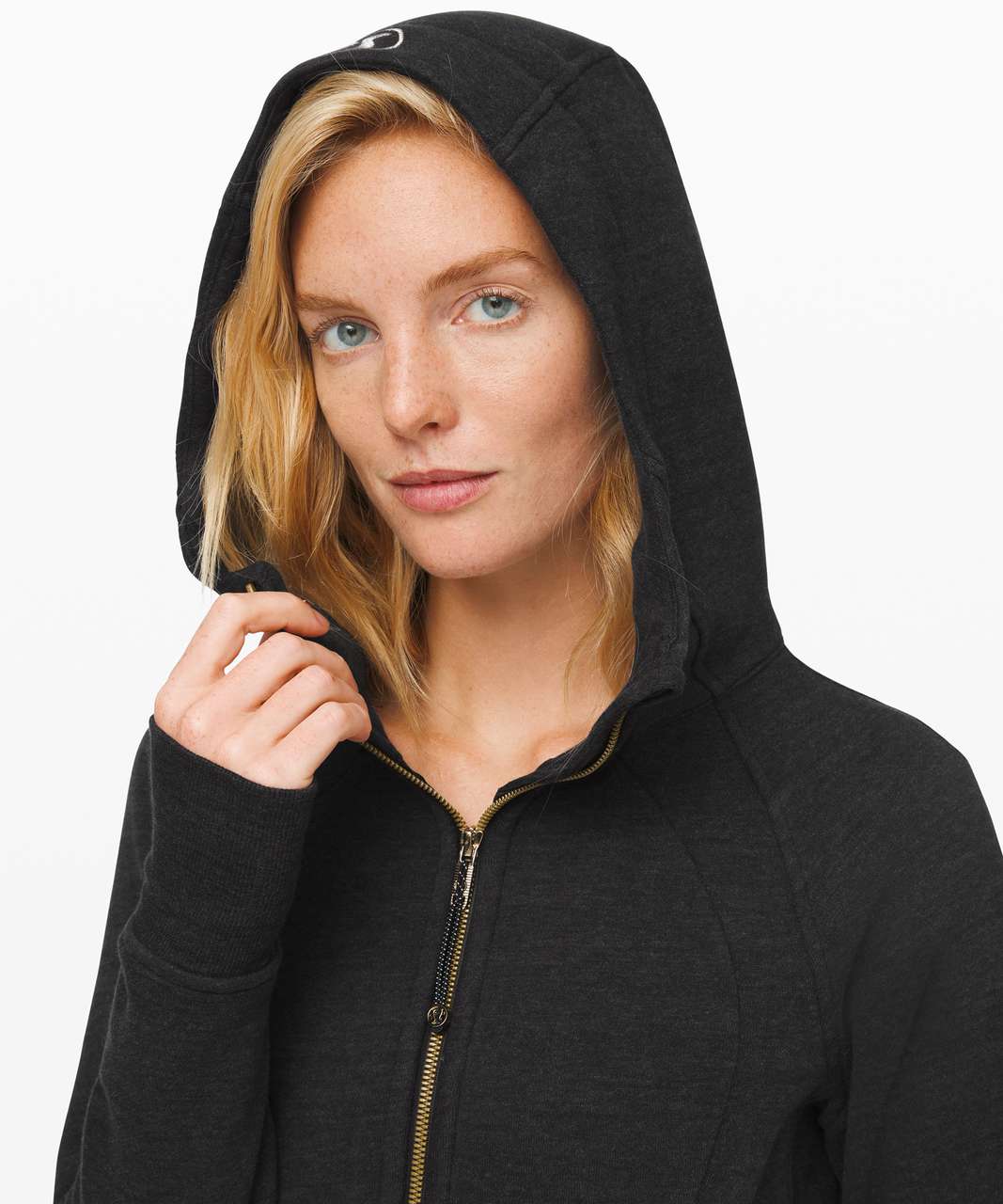 Lululemon Scuba Hoodie *Light Cotton Fleece - Heathered Core Black