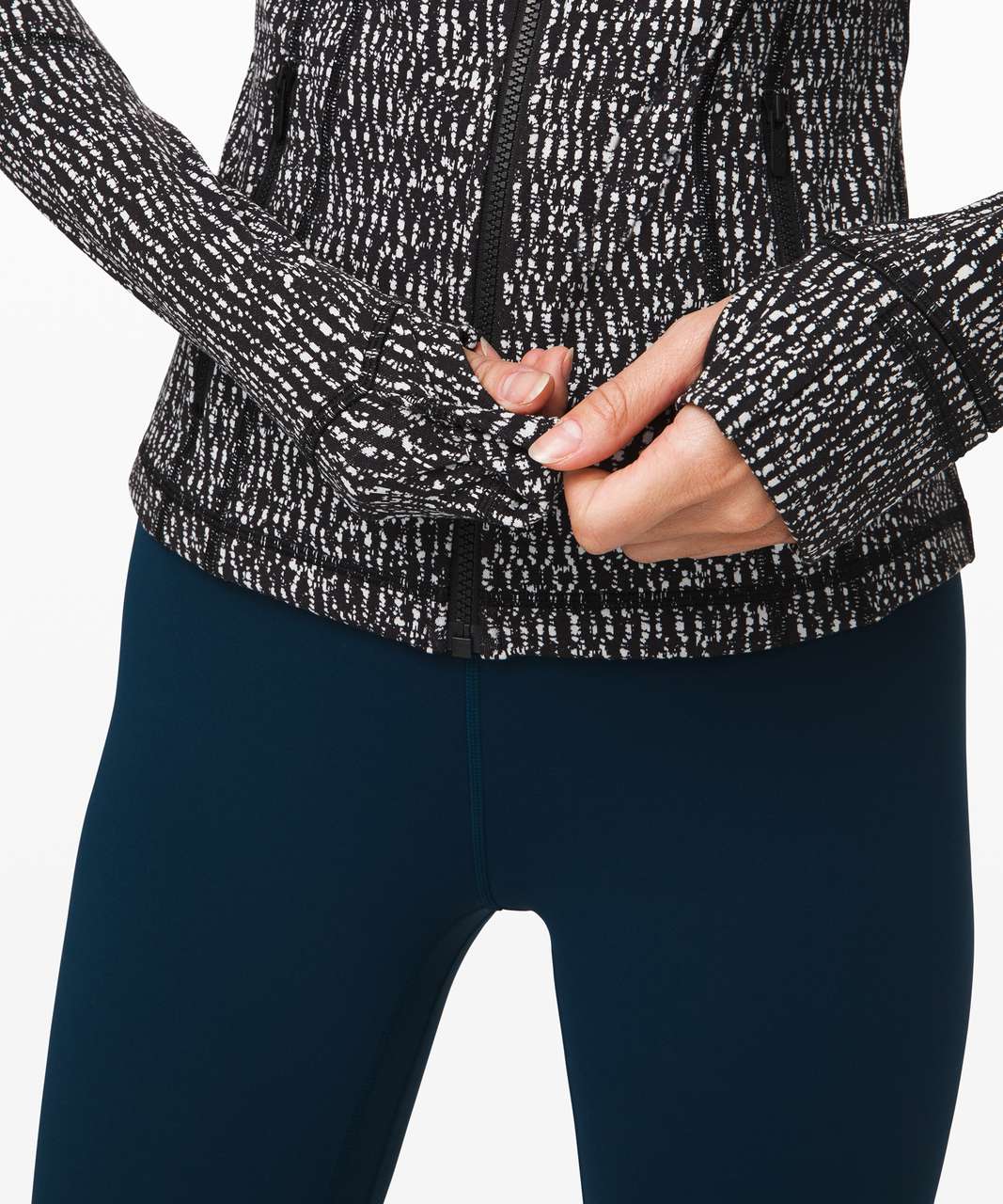 Lululemon Define Jacket - Knotted Jacquard Black White