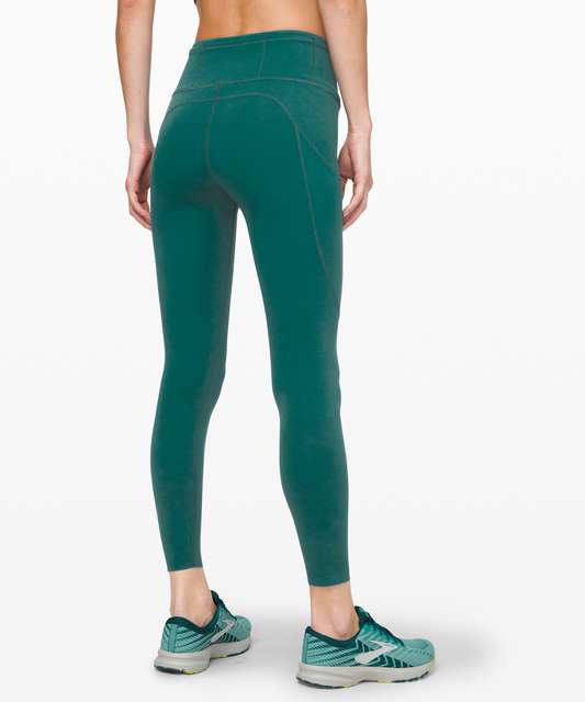 Lululemon Fast and Free Tight II 25 *Non-Reflective Nulux - Golden Lime -  lulu fanatics