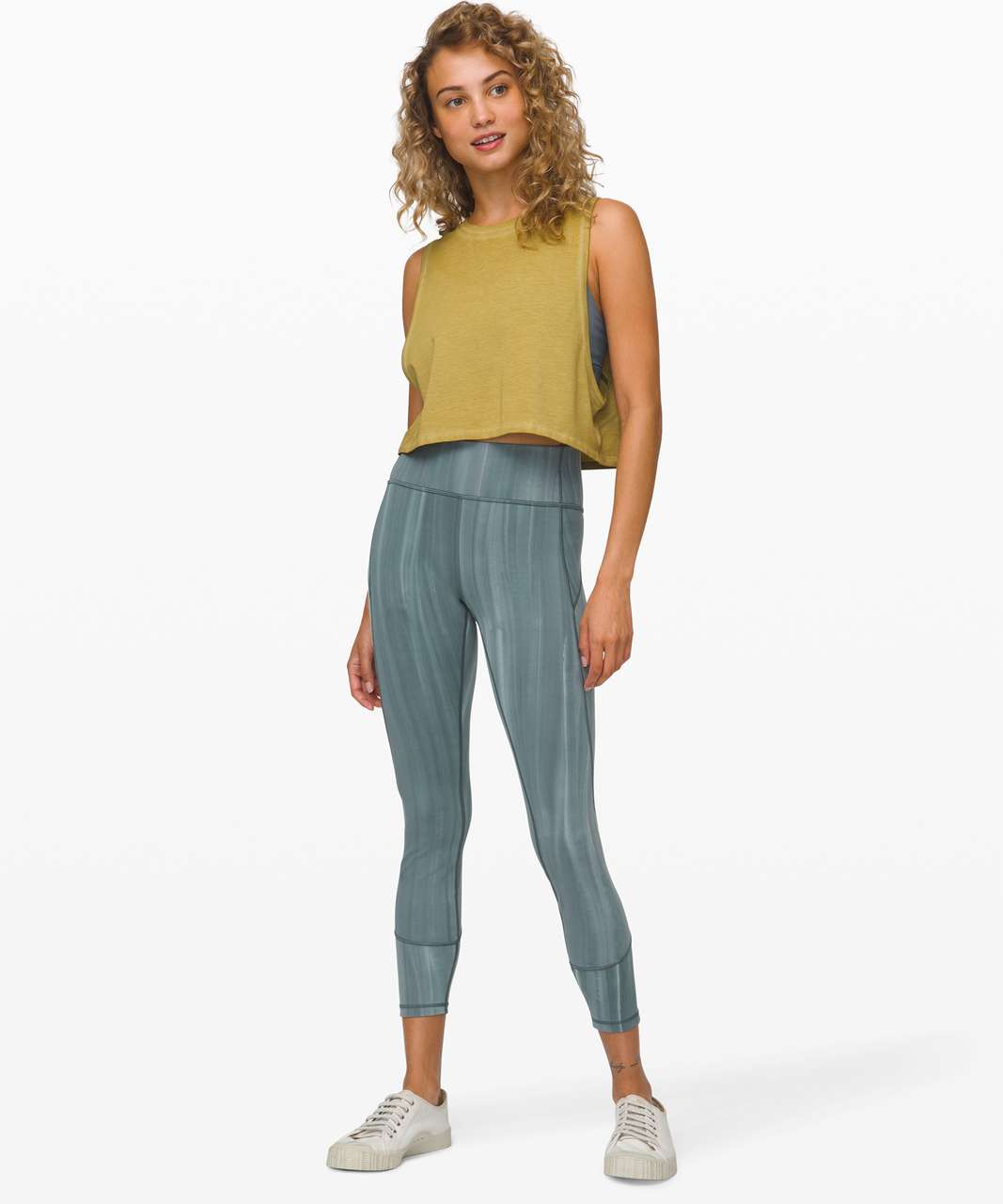 LULULEMON IN MOVEMENT Tight 25 Everlux Green Marble Linear Spray Dye - Sz  4 £28.20 - PicClick UK