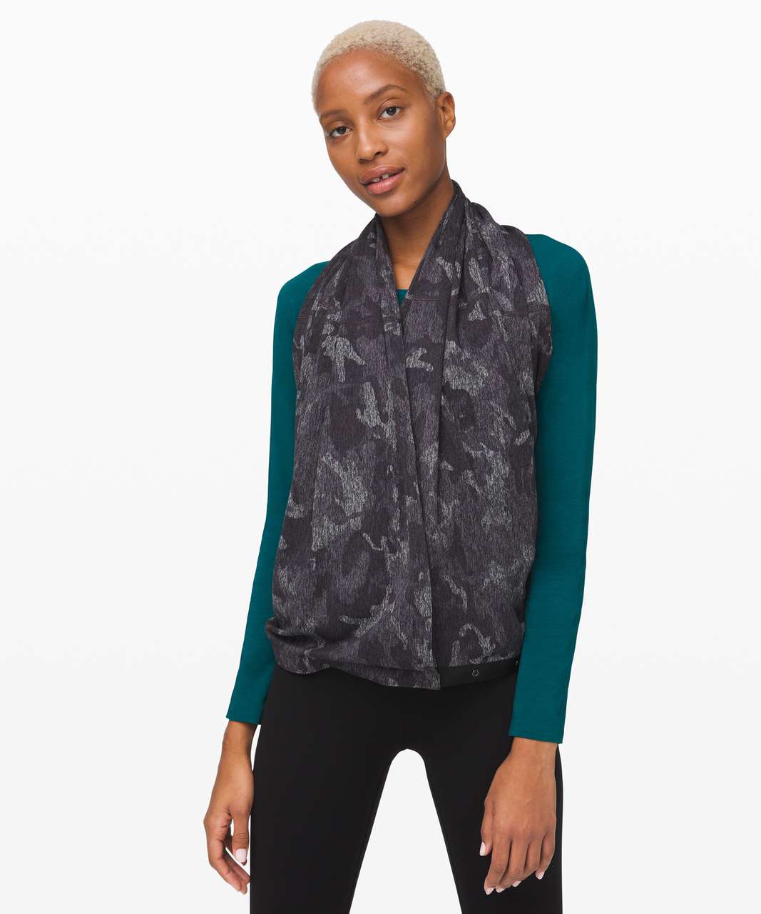 Lululemon Vinyasa Scarf *Rulu - Incognito Camo HTR Black