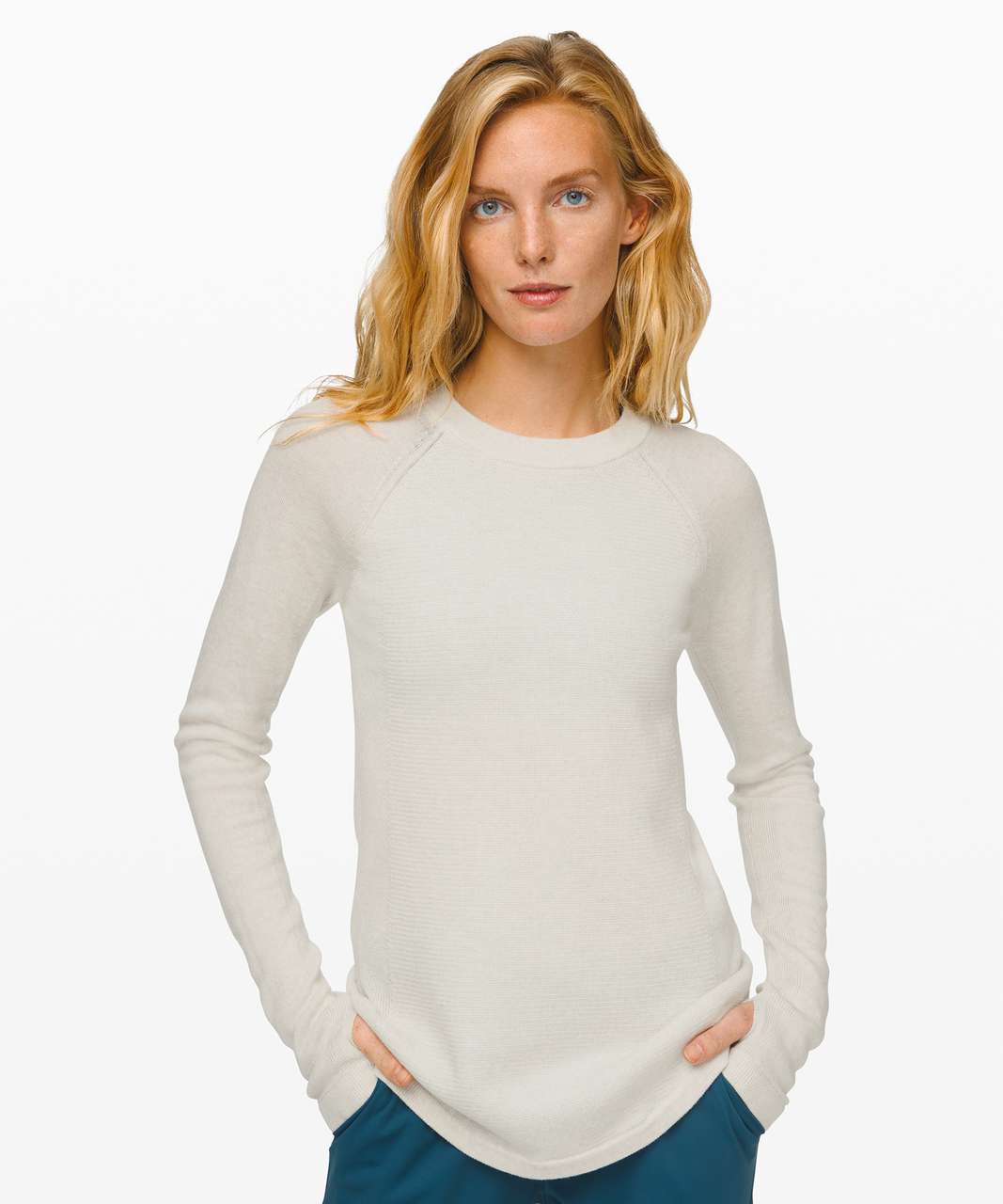 Lululemon Sit In Lotus Sweater - Heathered Light Ivory