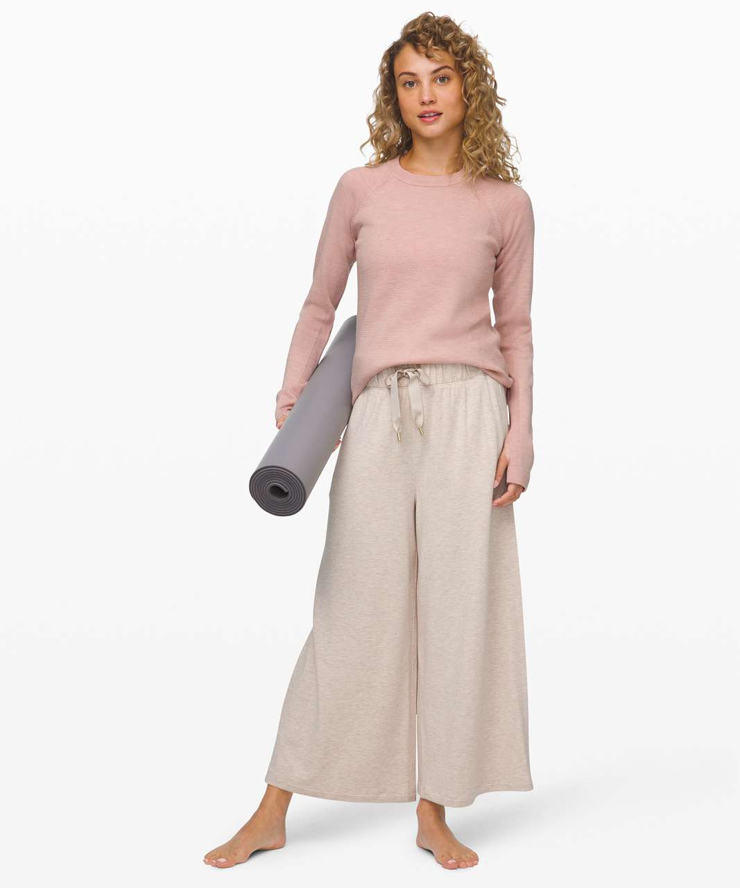 Lululemon Sit In Lotus Sweater - Heathered Pink Bliss