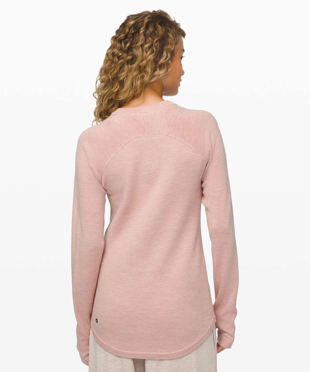 Lululemon Sit In Lotus Sweater - Heathered Pink Bliss - lulu fanatics