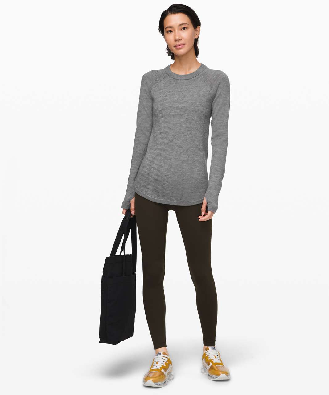 Lululemon Sit In Lotus Sweater - Heathered Core Medium Grey - lulu