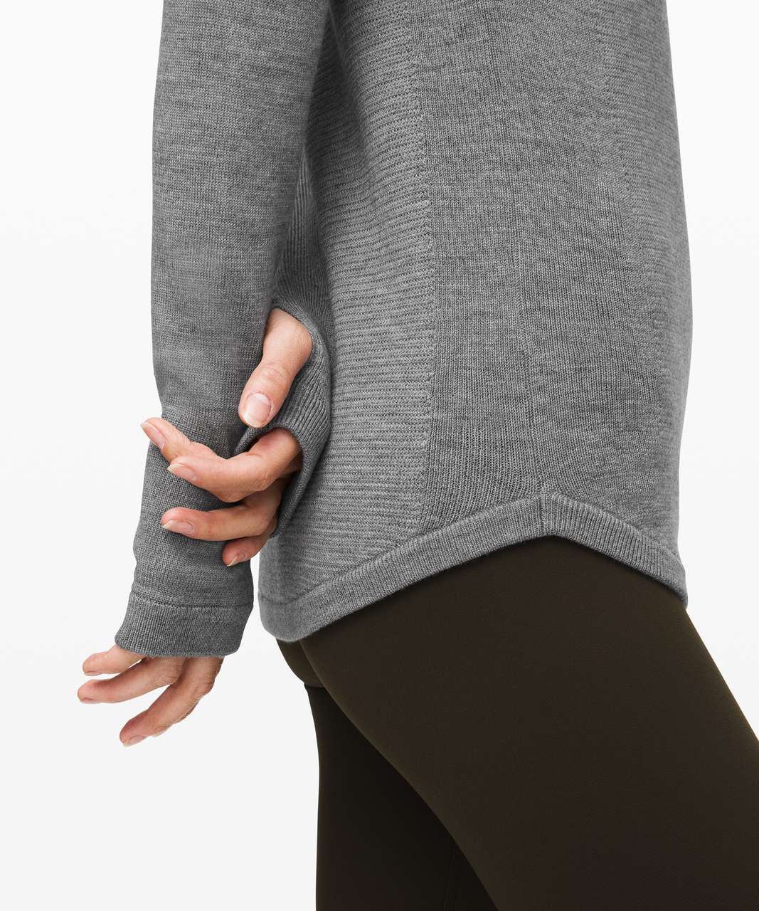 Lululemon Sunshine Coast Long Sleeve - Heathered Medium Grey - lulu fanatics