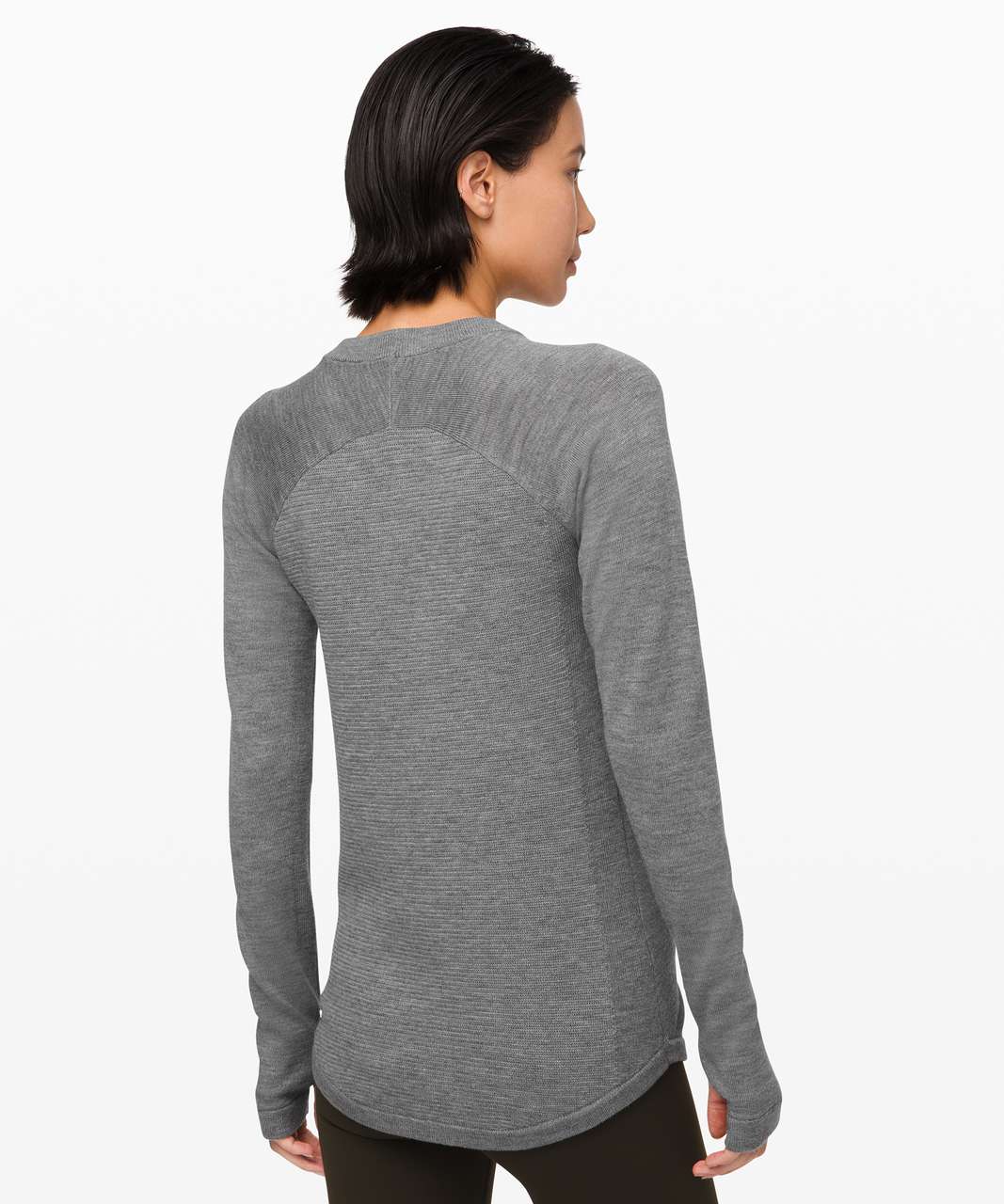 Lululemon Sit In Lotus Sweater - Heathered Core Medium Grey - lulu fanatics