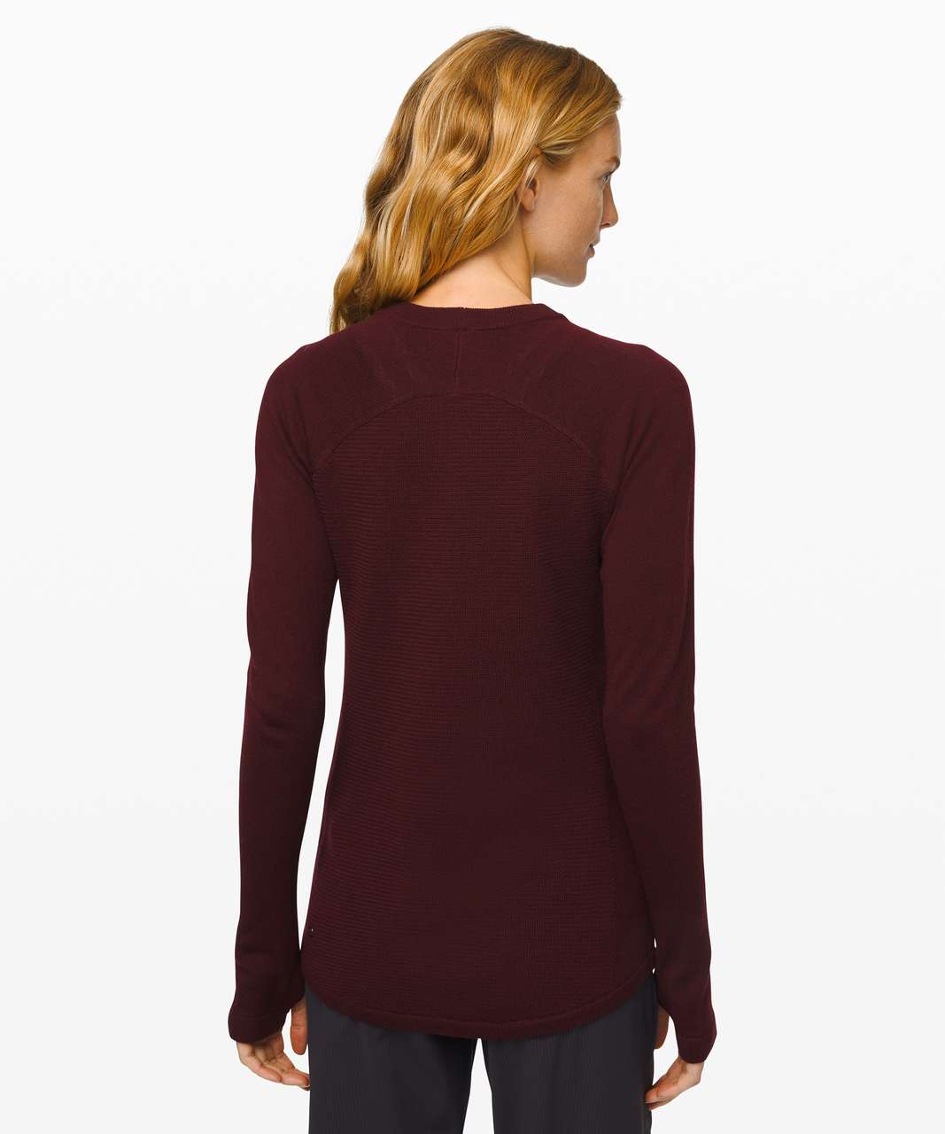 Lululemon Sit In Lotus Sweater - Garnet - lulu fanatics