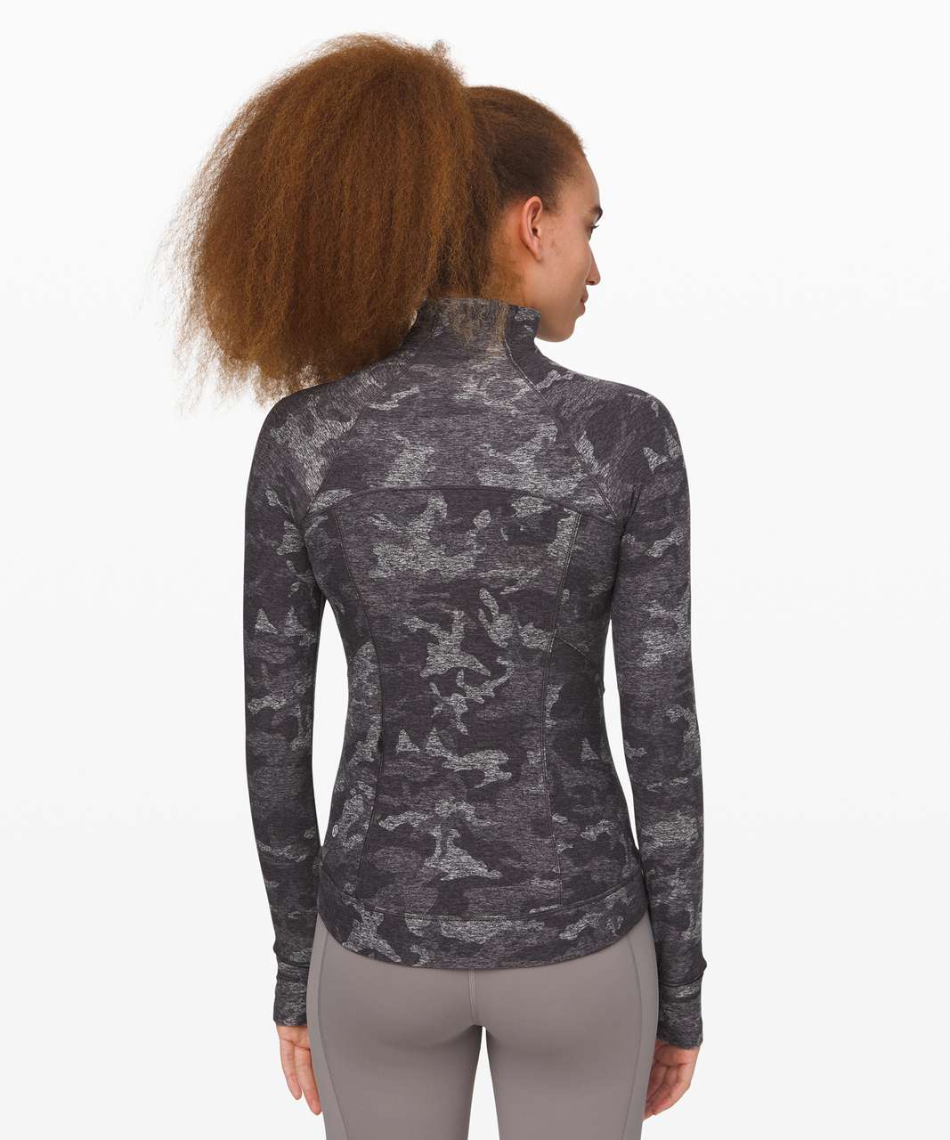 Lululemon Outrun the Elements 1/2 Zip - Incognito Camo HTR Black 