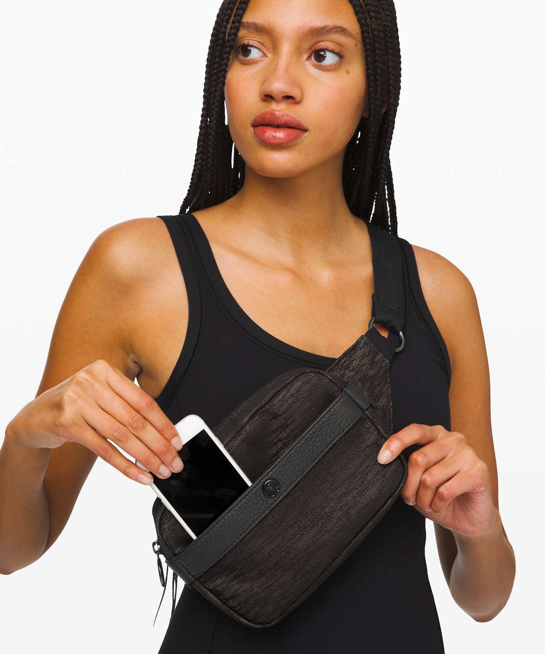 Lululemon Now and Always Belt Bag - Aqueous Ikat Jacquard Black ...