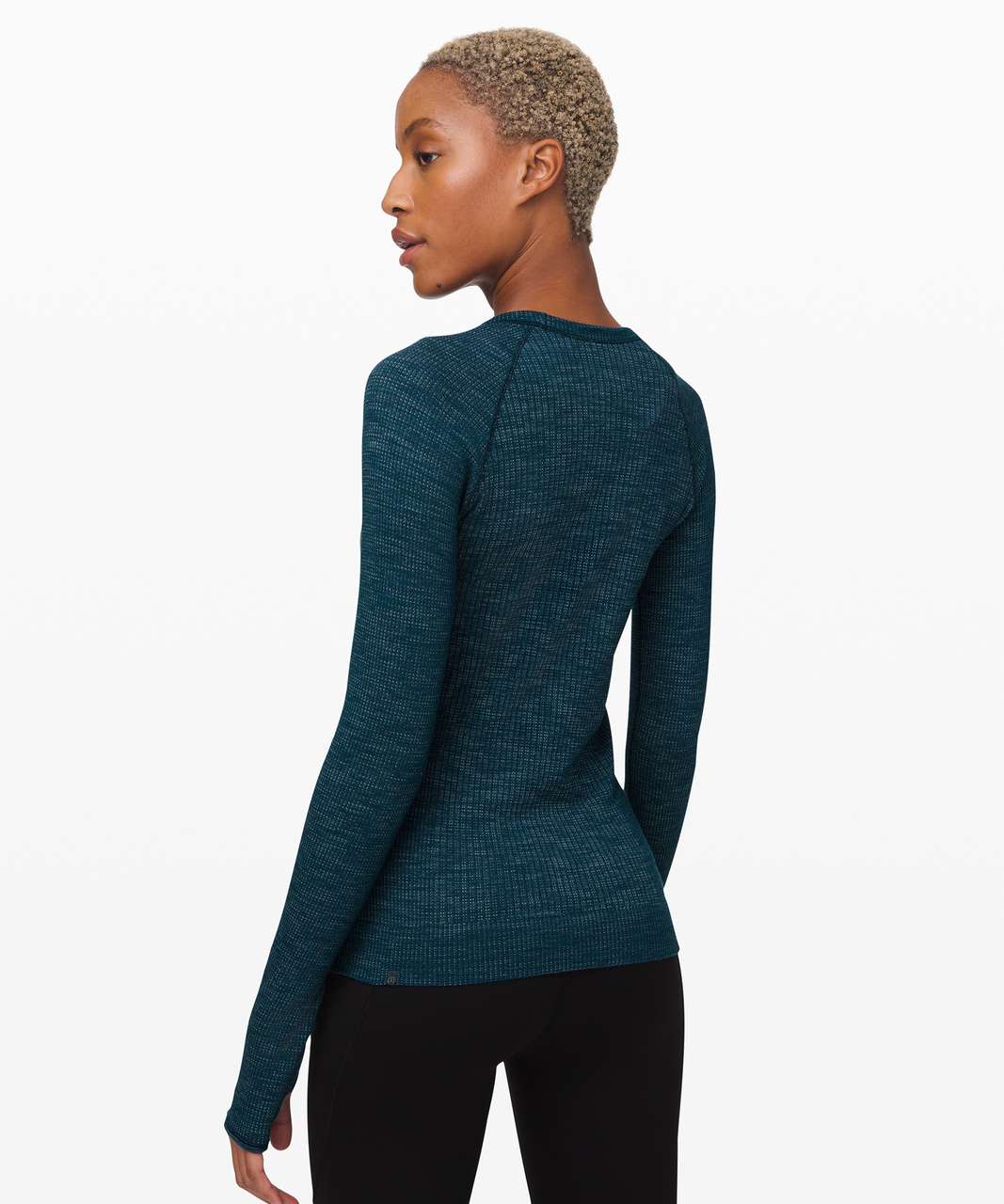 Lululemon Swiftly Wool Pullover - Night Diver / White