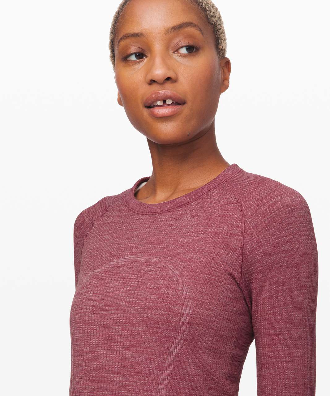 Lululemon Swiftly Wool Pullover - Moss Rose / White - lulu fanatics