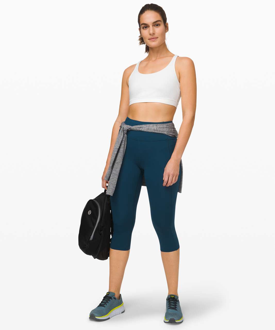 Lululemon Fast and Free High-Rise Crop II *Non-Reflective Nulux - Night Diver