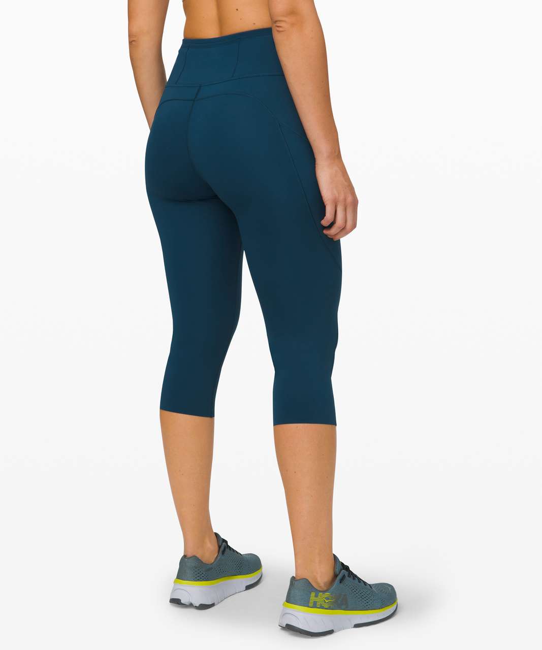 EXCELLENT Lululemon Sz 4 Fast Free Crop 22 Nulux Nocturnal Teal