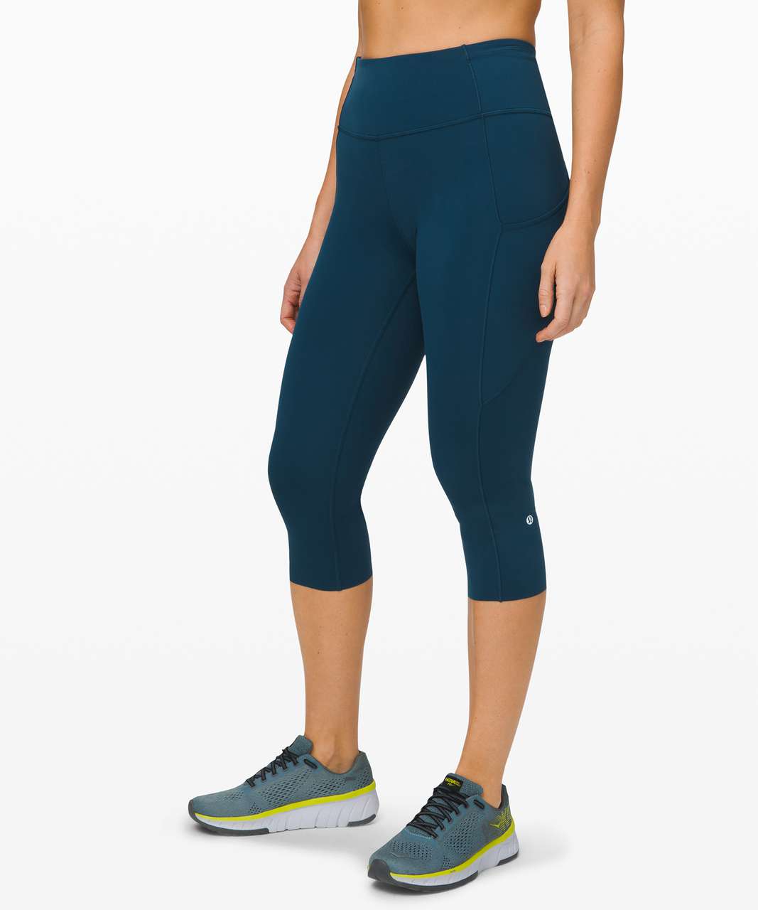 Lululemon Fast and Free High-Rise Crop II *Non-Reflective Nulux - Night Diver