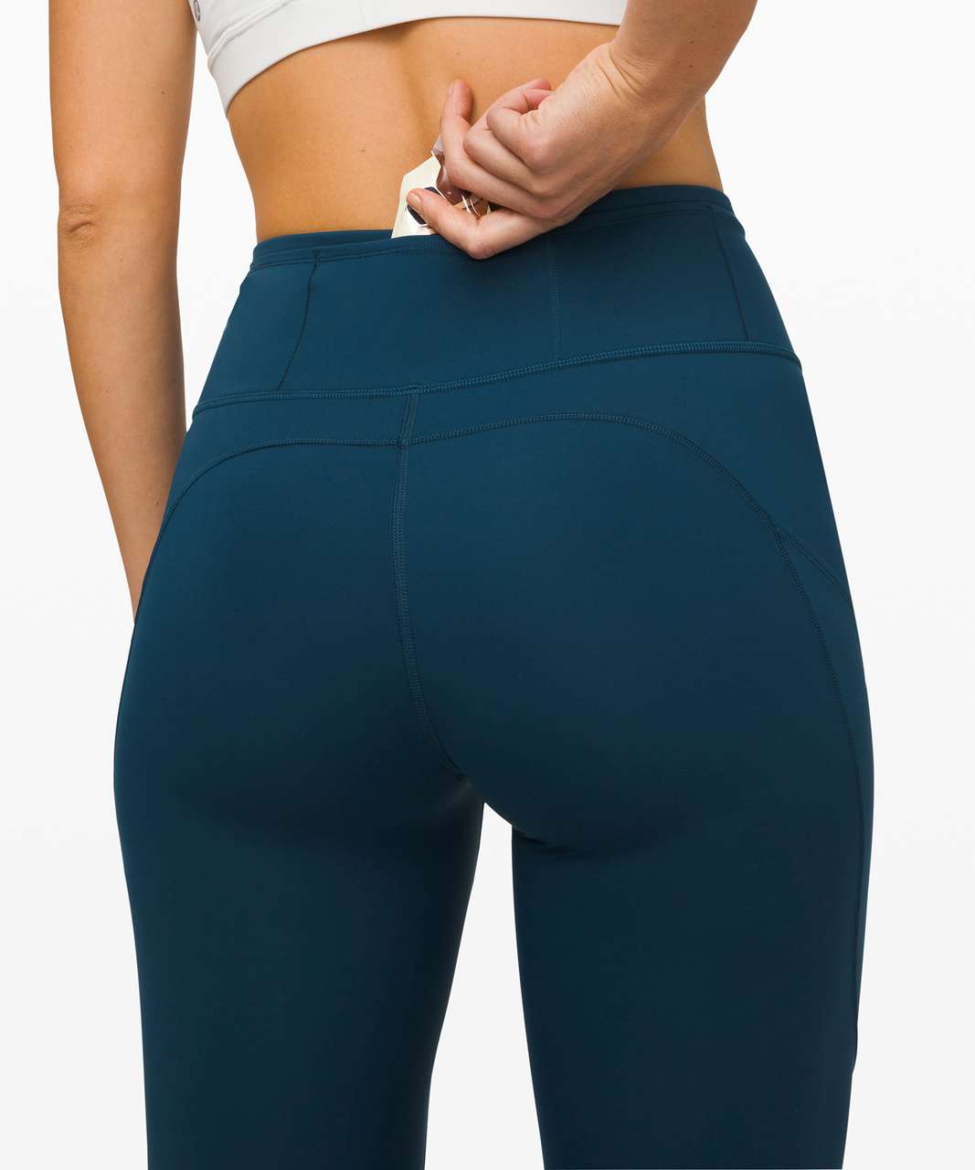 Lululemon Fast and Free High-Rise Crop II *Non-Reflective Nulux - Night Diver