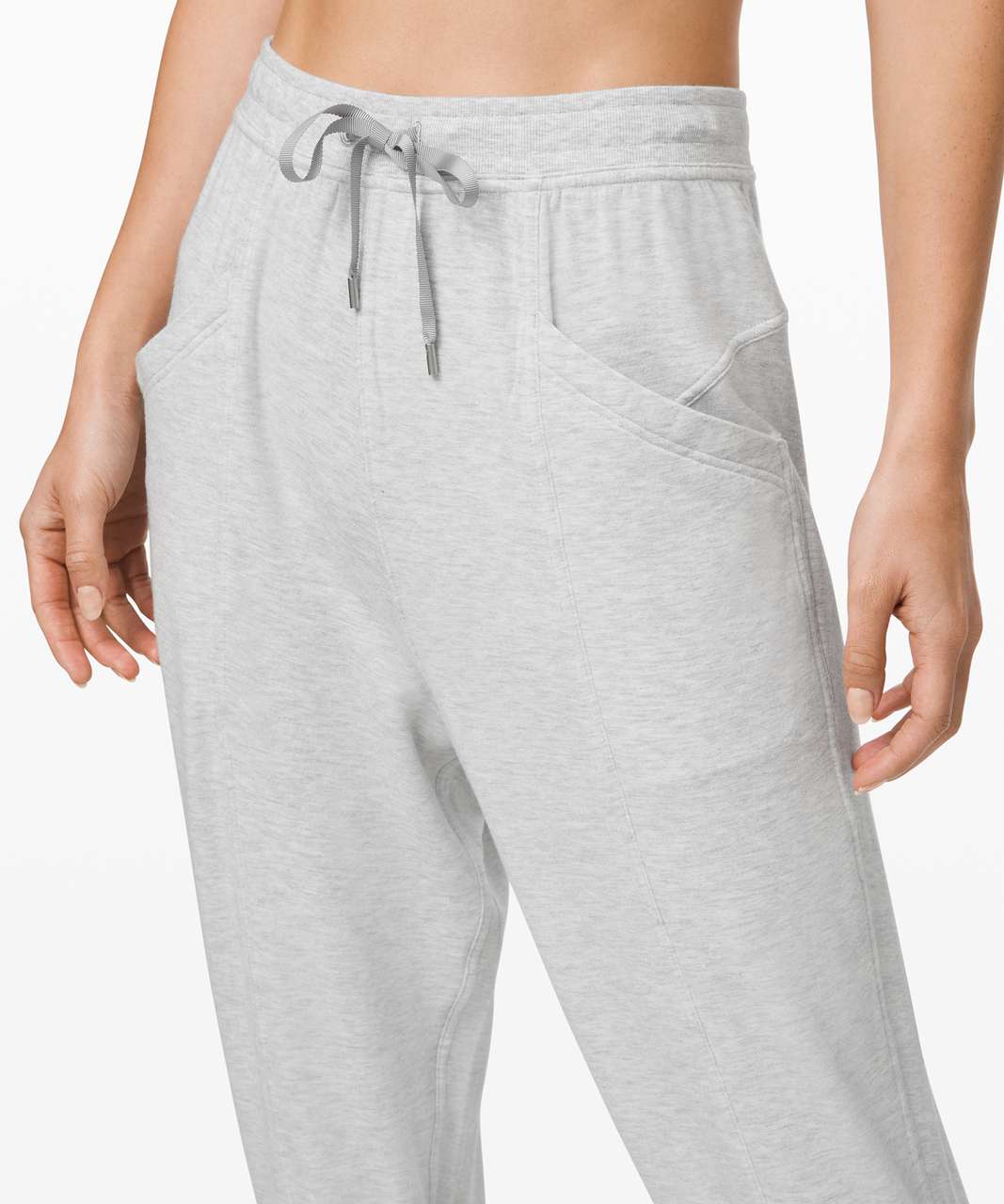 Lululemon Warm Down Jogger *Soft Touch - Heathered Core Ultra Light Grey -  lulu fanatics