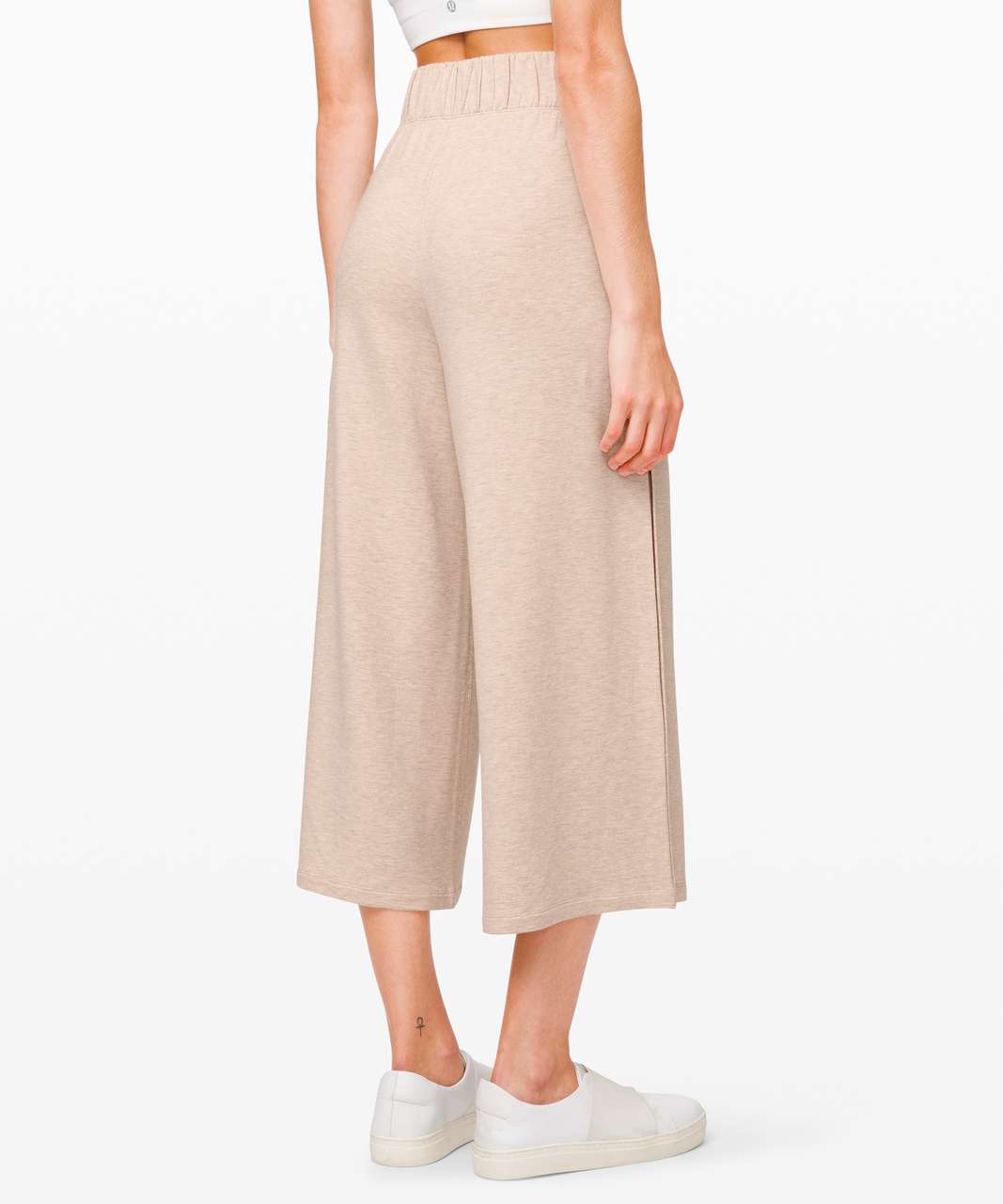 Lululemon Seek Stillness Mid Rise Crop - Heathered Cashew