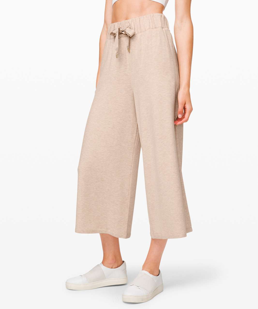 Lululemon Seek Stillness Mid Rise Crop - Heathered Cashew