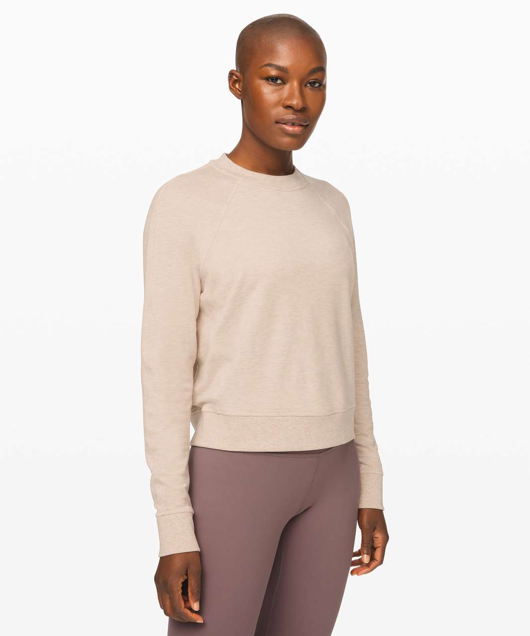 Lululemon Warm Down Crew - Heathered Cashew