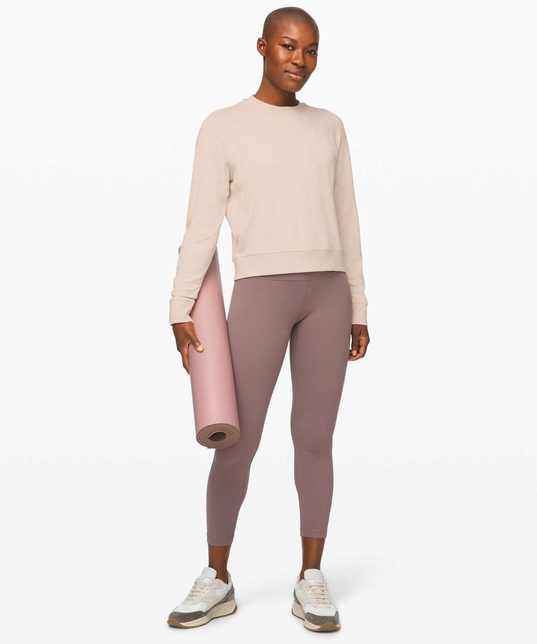 Lululemon Warm Down Crew - Heathered Cashew