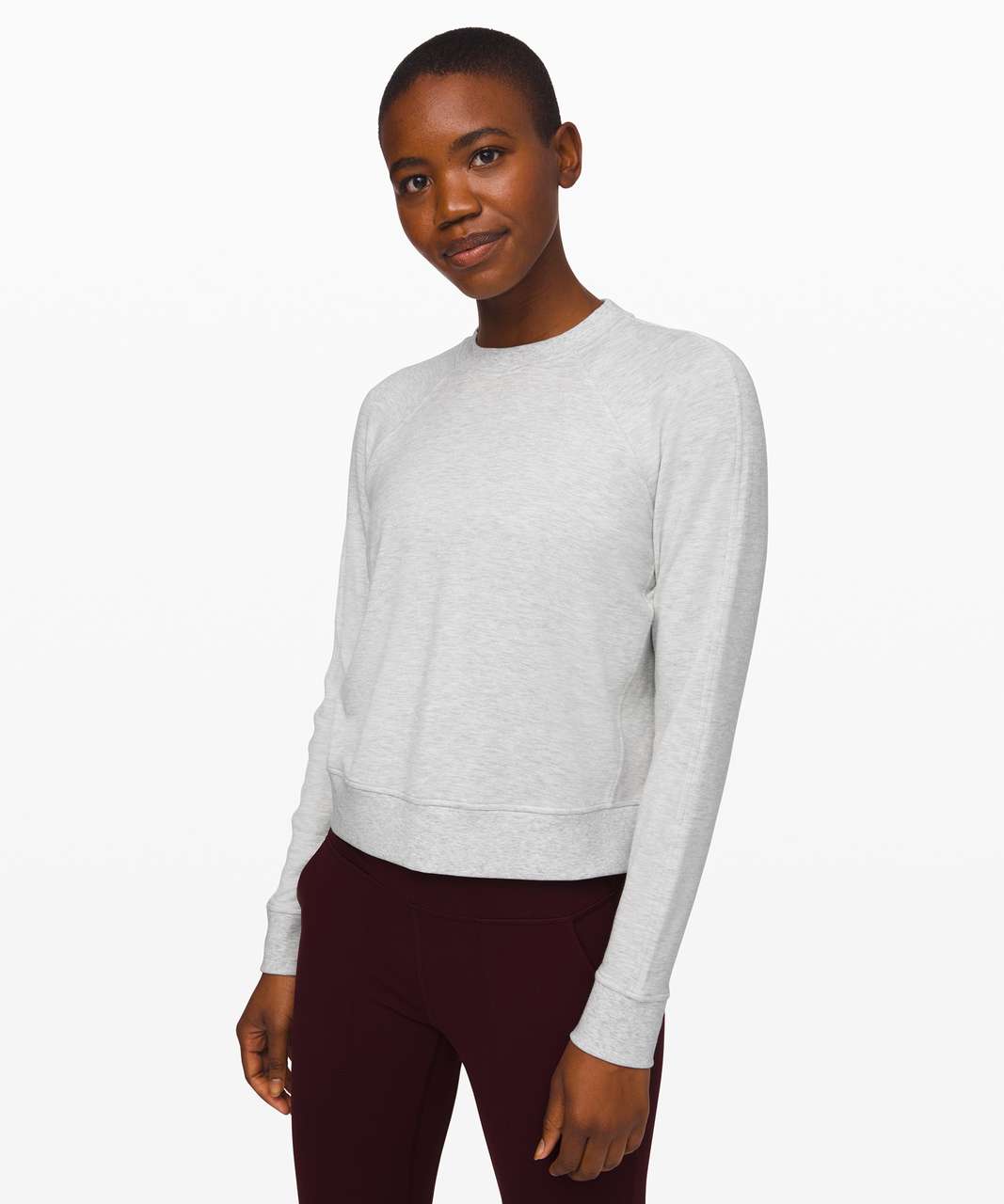 Lululemon Perfectly Oversized Crew - Heathered Core Ultra Light Grey - lulu  fanatics