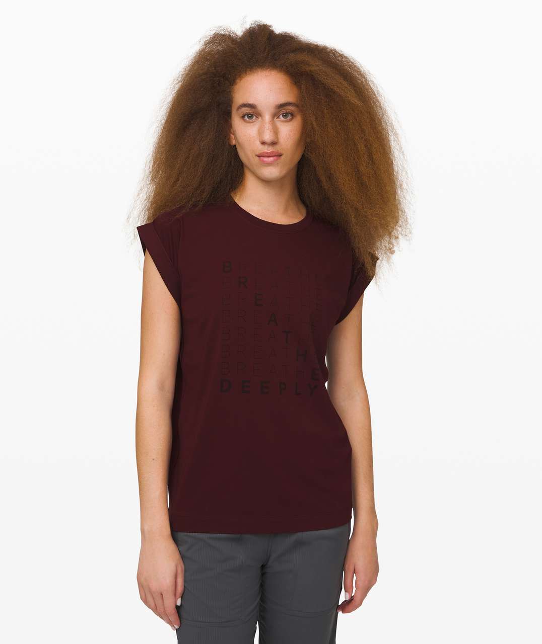 Lululemon Roll Around Tee *Expression - Garnet