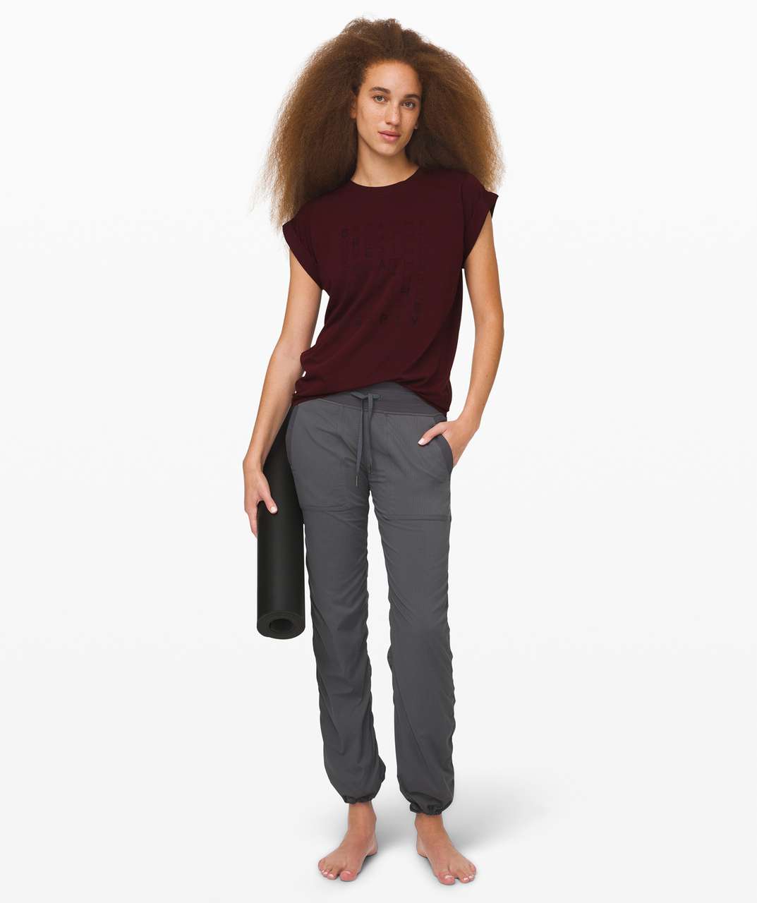 Lululemon Roll Around Tee *Expression - Garnet