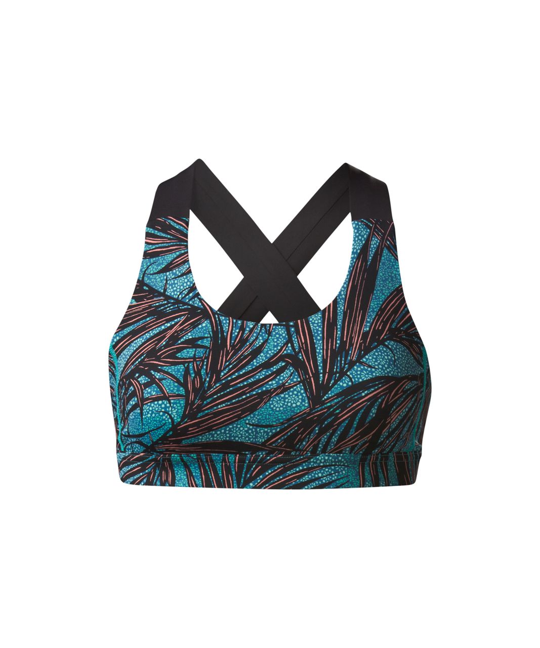 Lululemon All Sport Bra III - Mini Palm Lace Tofino Teal Multi / Black -  lulu fanatics