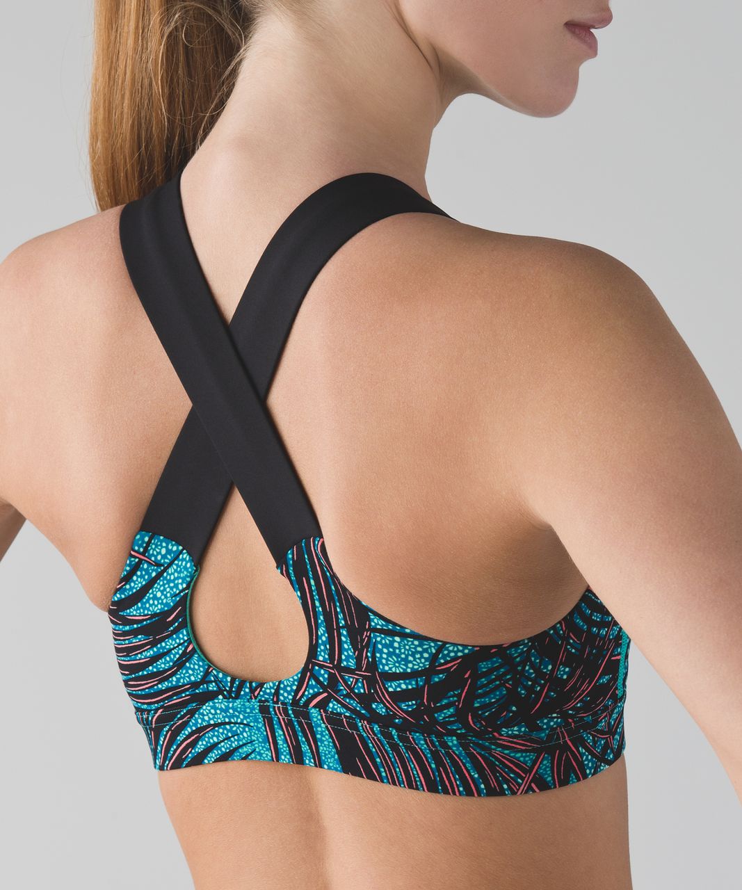 Lululemon All Sport Bra III - Mini Palm Lace Tofino Teal Multi