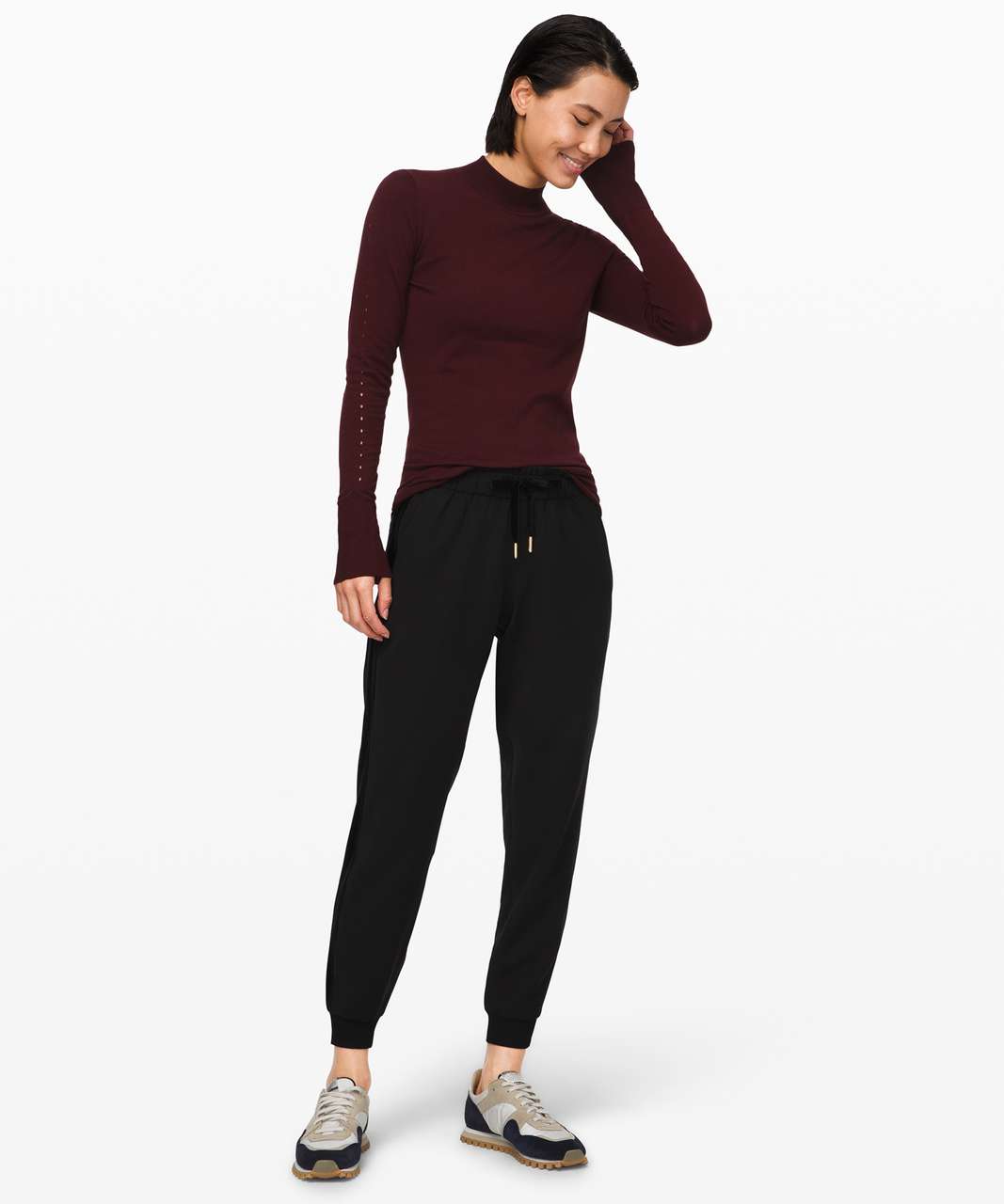 Lululemon Stand Steady Mock Neck Sweater - Garnet