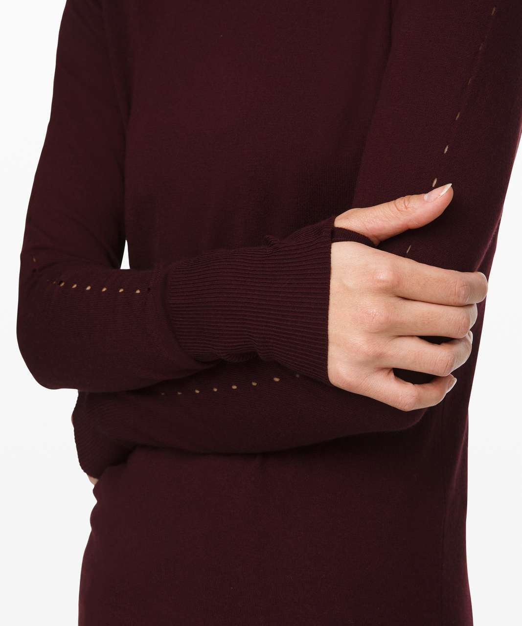 Lululemon Stand Steady Mock Neck Sweater - Garnet