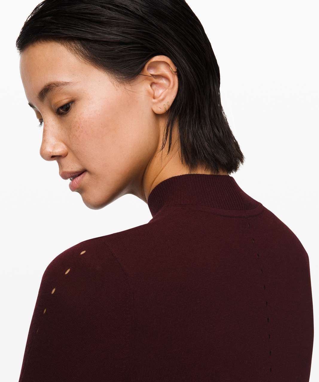 Lululemon Stand Steady Mock Neck Sweater - Garnet