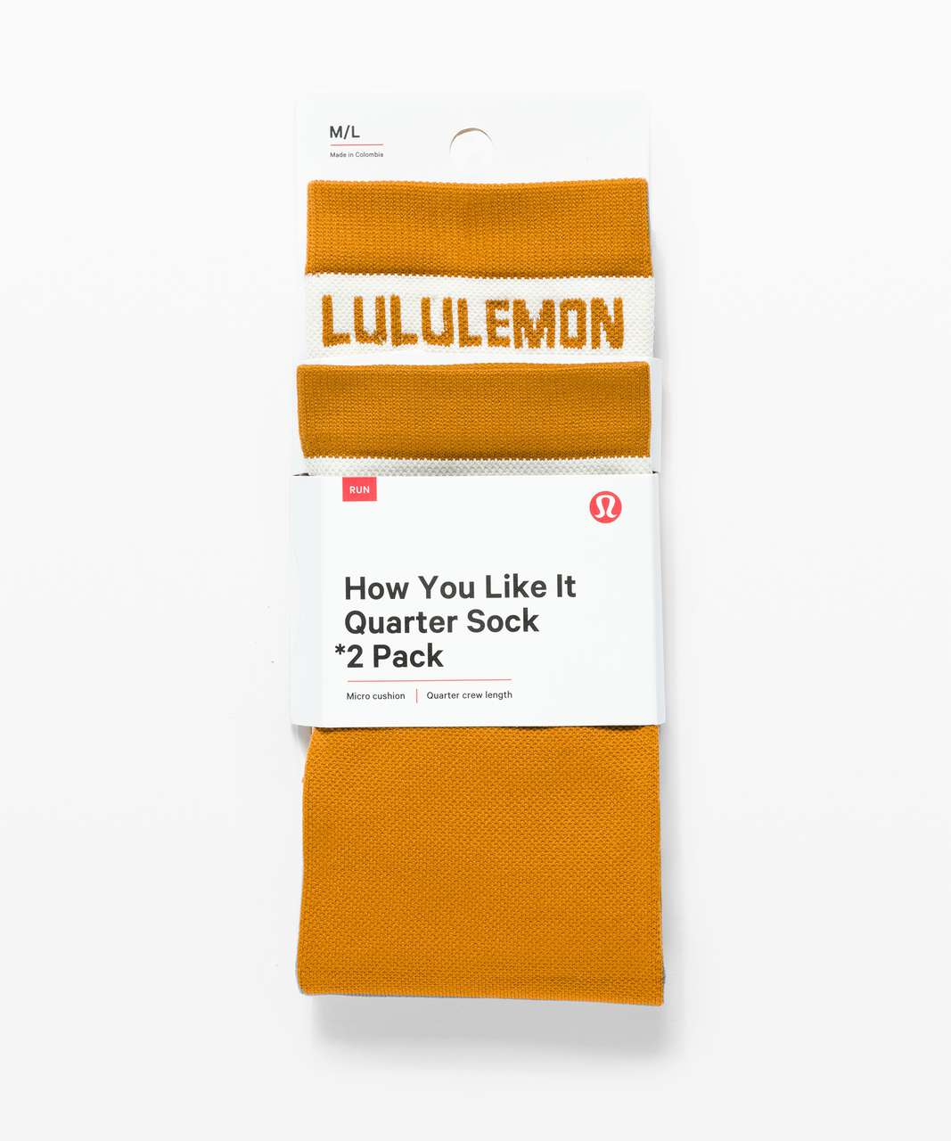 Lululemon How You Like It Quarter Sock *2-Pack - Fools Gold / Light Ivory