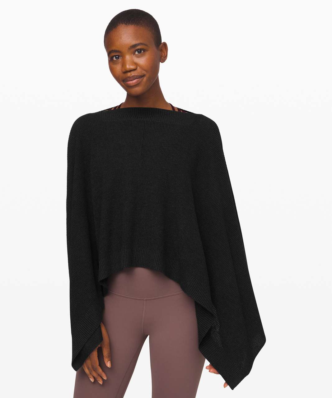 Lululemon Forward Flow Poncho - Heathered Core Black