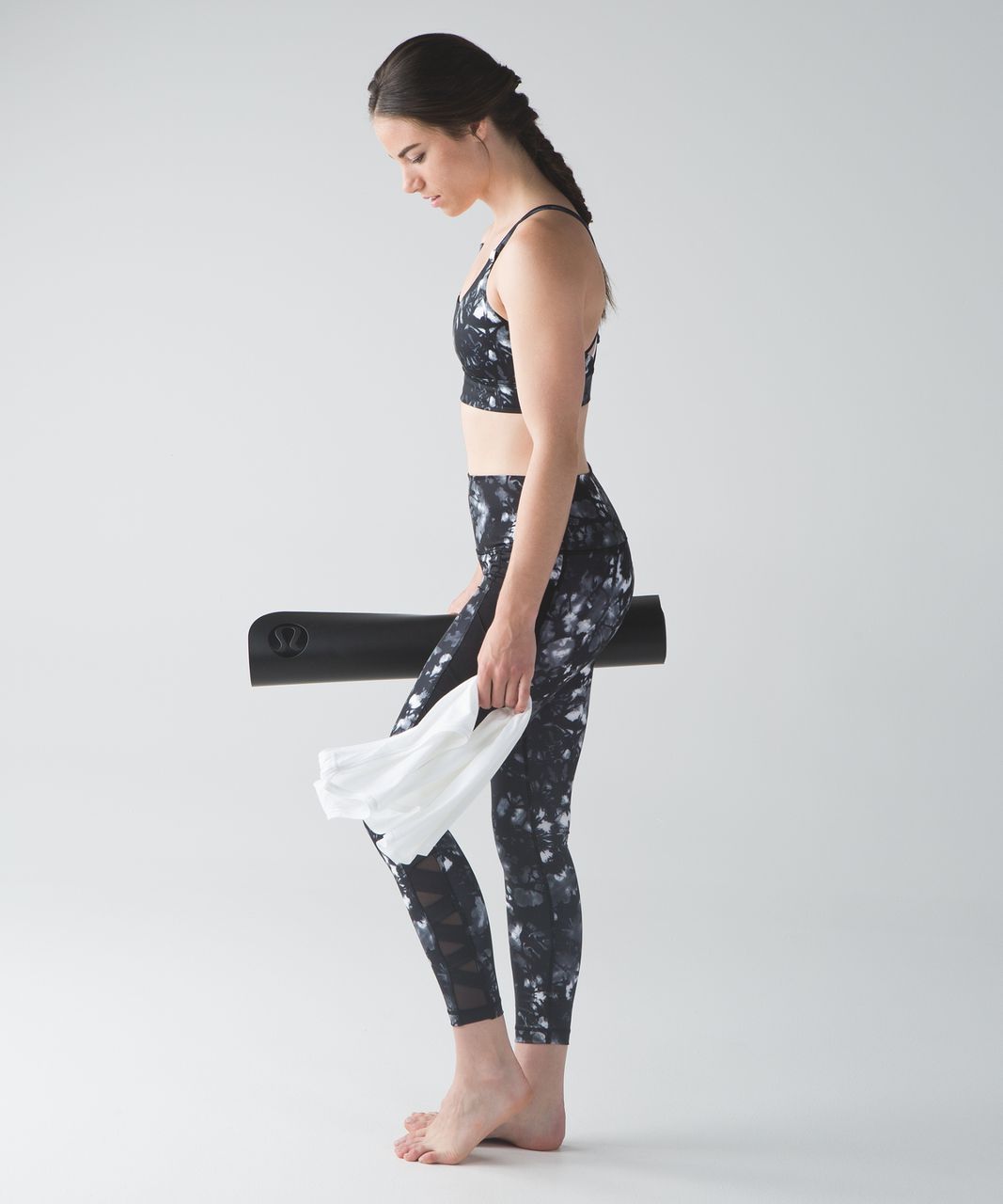 Lululemon Sunshine Salutation Bra - Dusk Dye White Black / Black