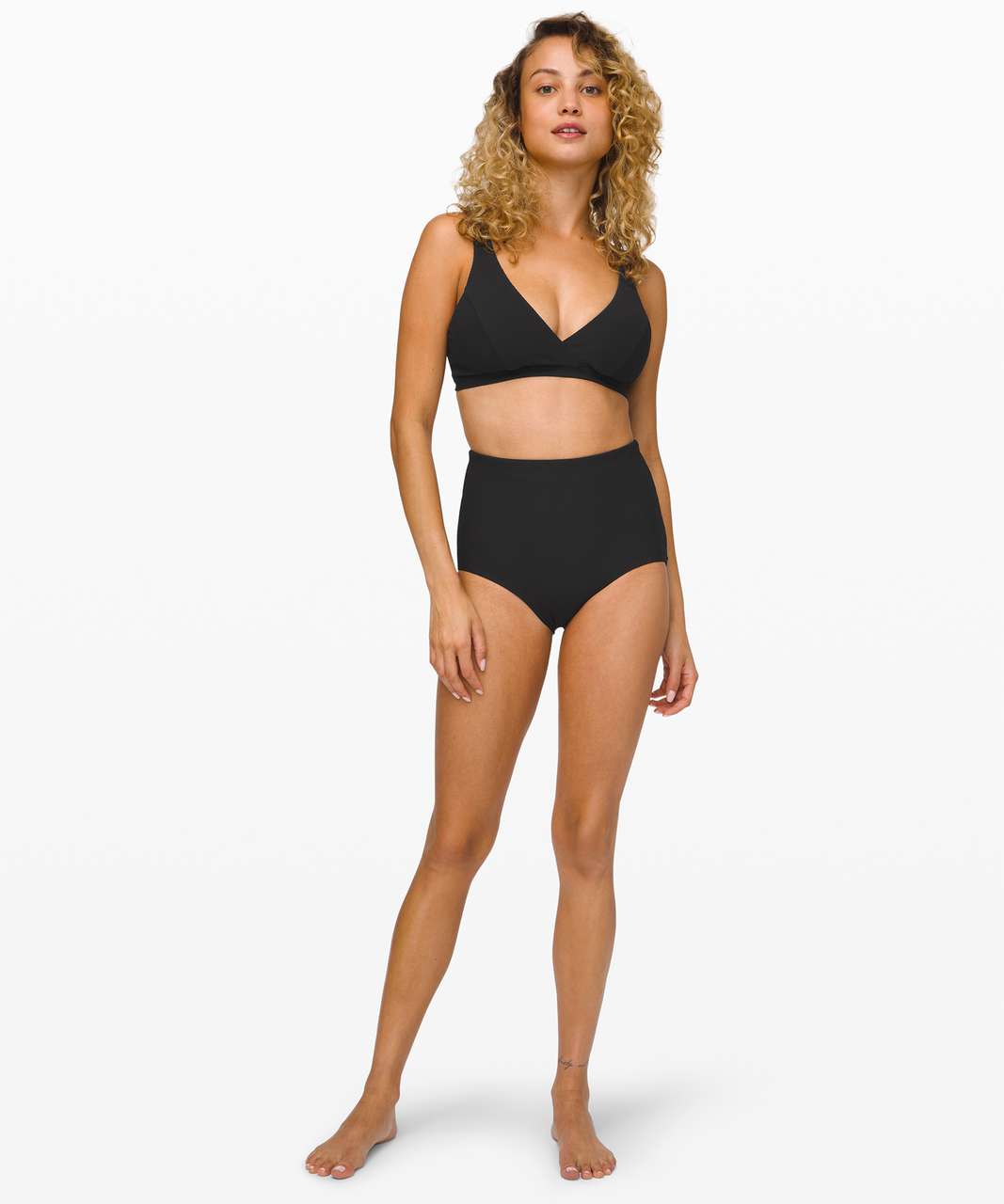 Lululemon Pool Play High Waist Full Bottom - Black - lulu fanatics