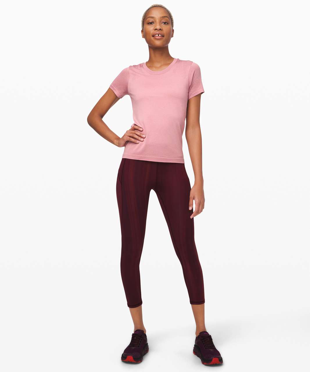 Lululemon Breeze By Short Sleeve *Fusion - Pink Taupe / Pink Taupe