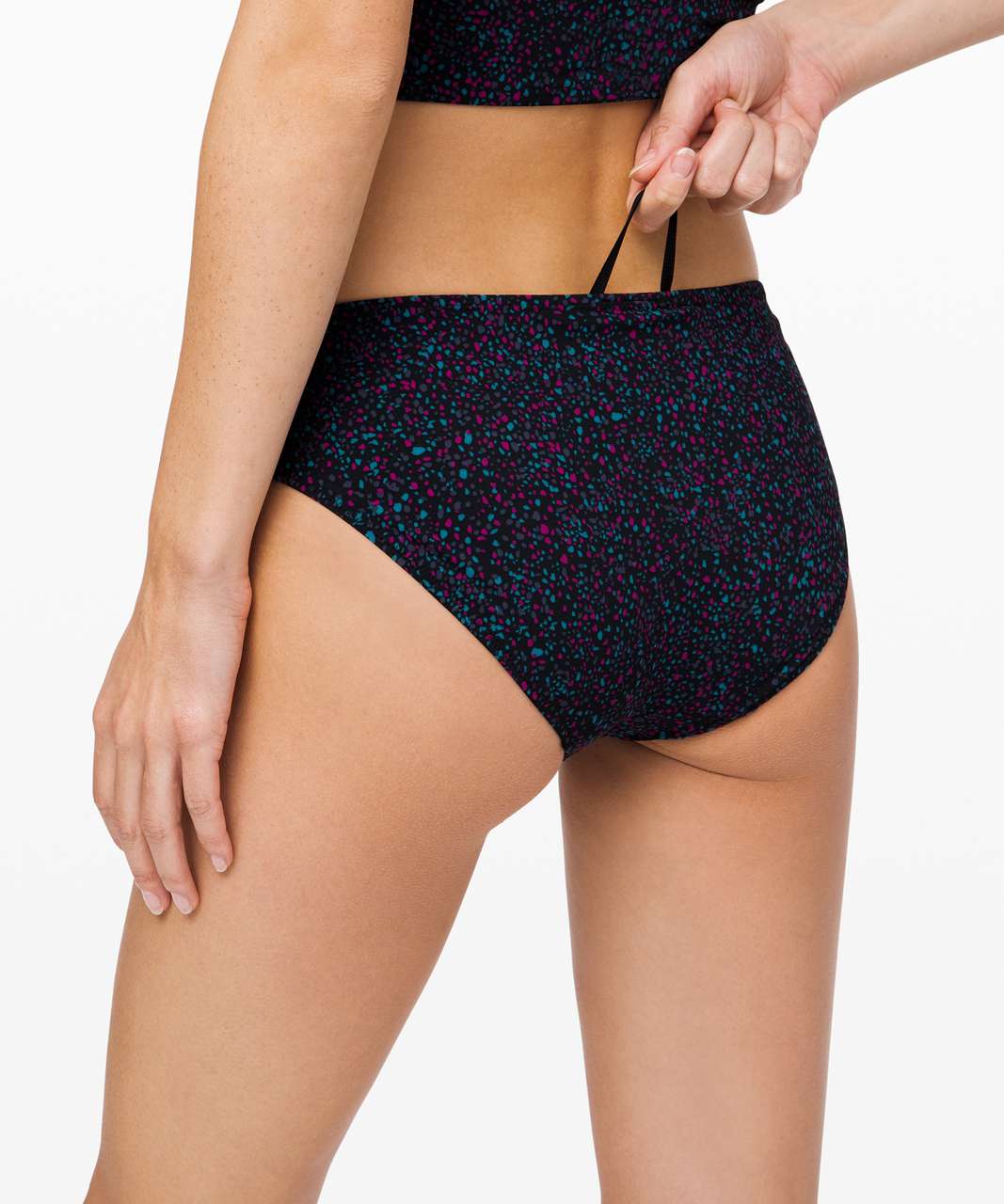 Lululemon Sunshine Ahead Mid Rise Med Bottom - Terrazzo Black Multi